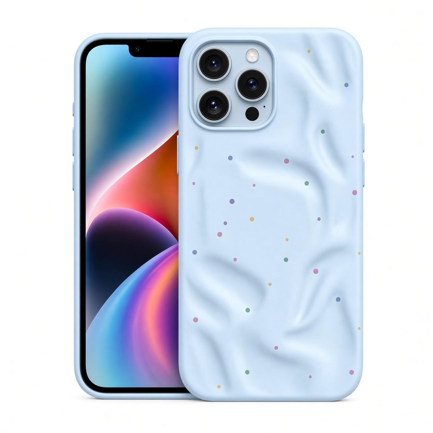 Microsonic Apple iPhone 16 Pro Max Kılıf Rippledots Mavi