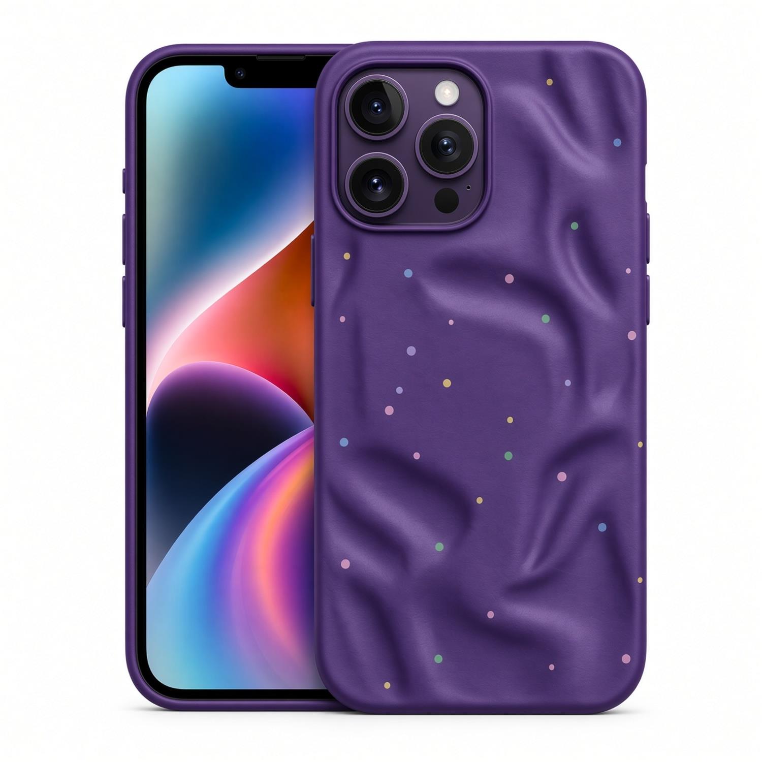 Microsonic Apple iPhone 16 Pro Max Kılıf Rippledots Mor