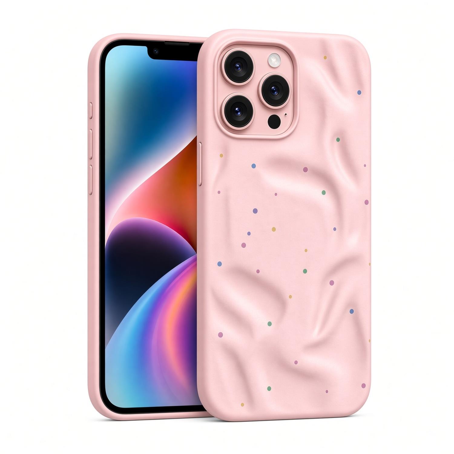 Microsonic Apple iPhone 16 Pro Max Kılıf Rippledots Pembe