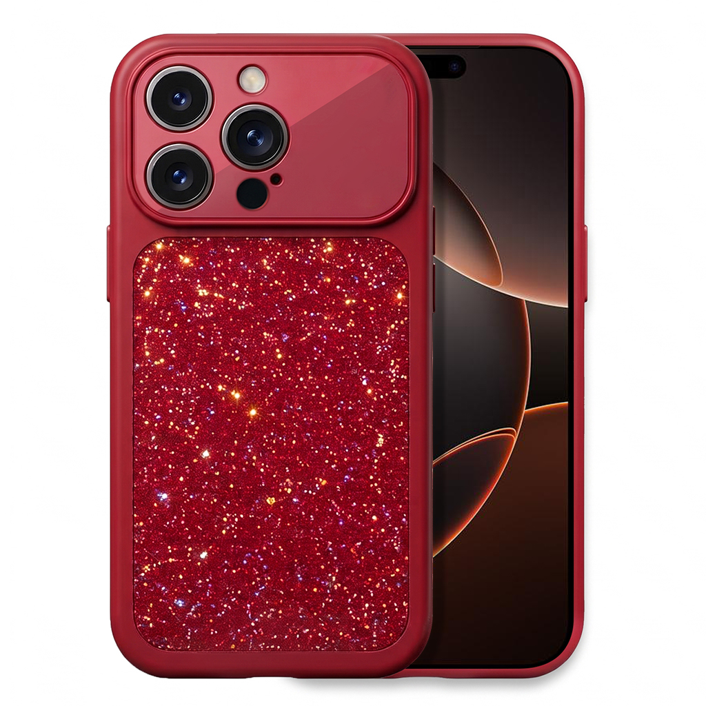 Microsonic Apple iPhone 15 Pro Max Kılıf Ruby Sparkle Kırmızı