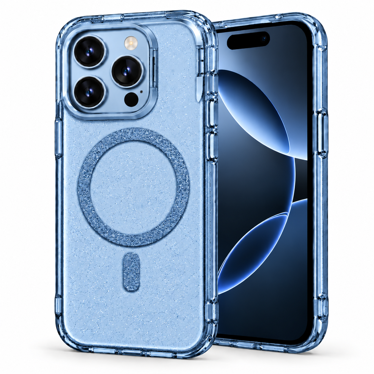 Microsonic Apple iPhone 16 Pro Max Kılıf SparkMag Luxe Mavi