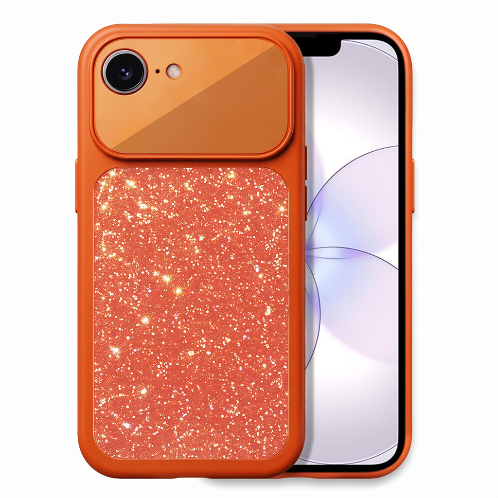 Microsonic Apple iPhone 17e Kılıf Ruby Sparkle Turuncu