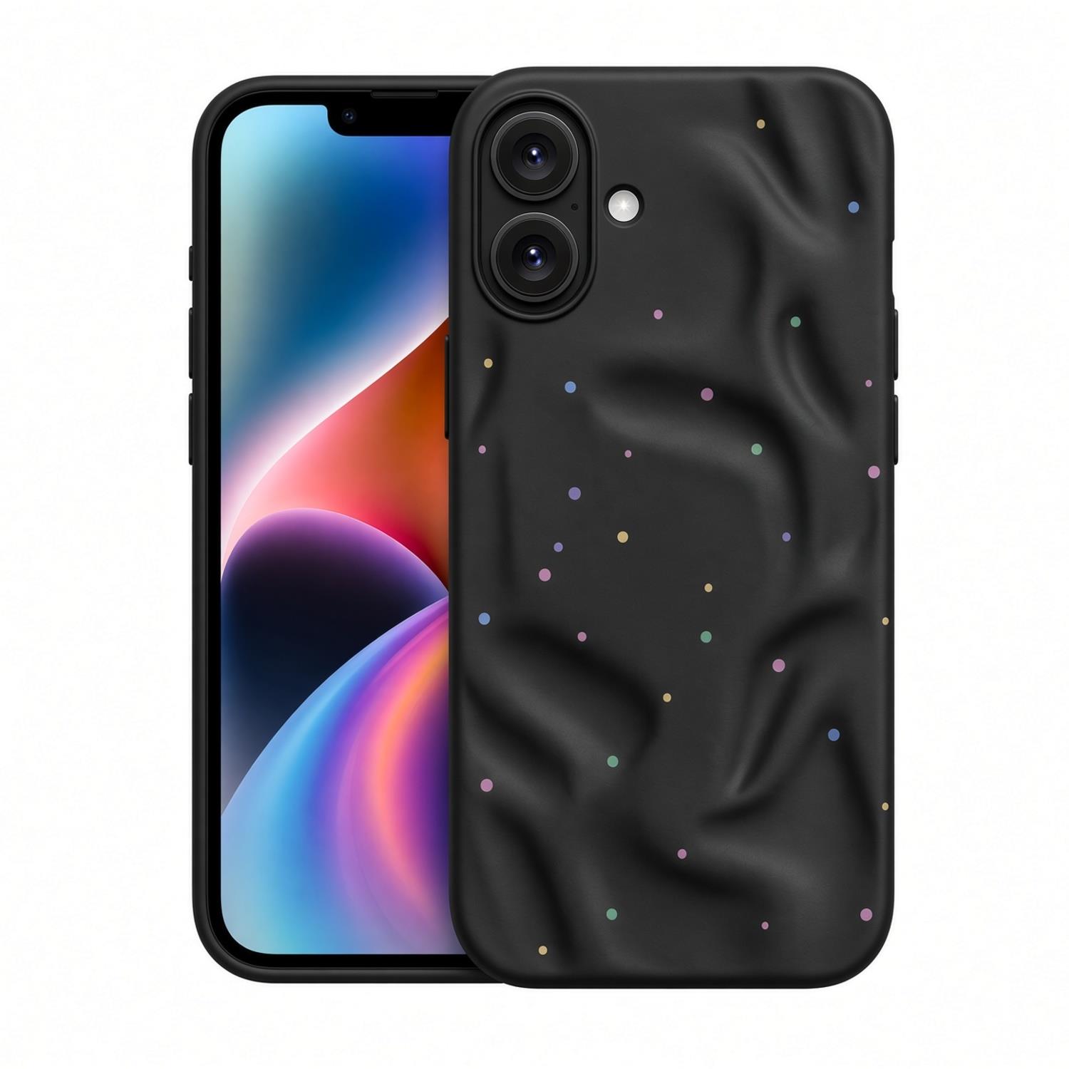 Microsonic Apple iPhone 17 Kılıf Rippledots Siyah