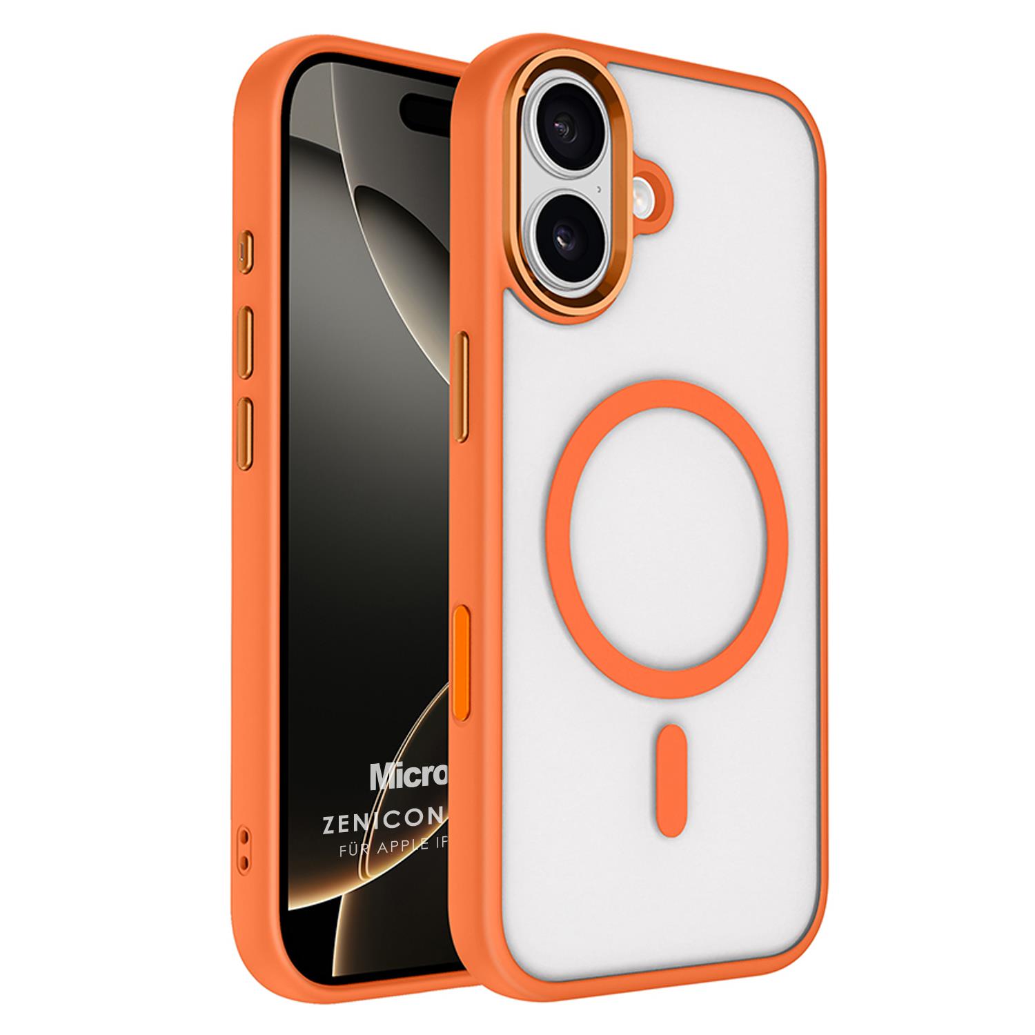 Microsonic Apple iPhone 17 Kılıf Zenicon MagSafe Turuncu