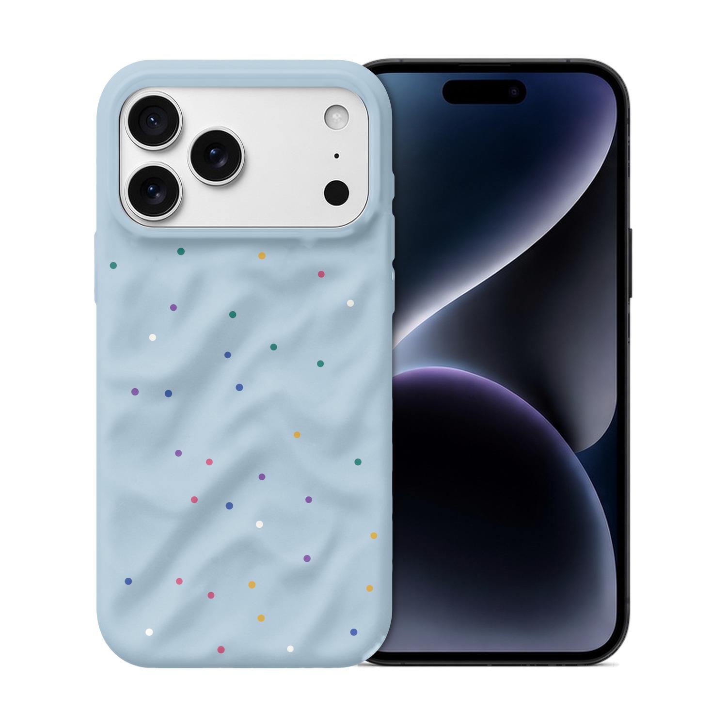 Microsonic Apple iPhone 18 Pro Kılıf Rippledots Mavi