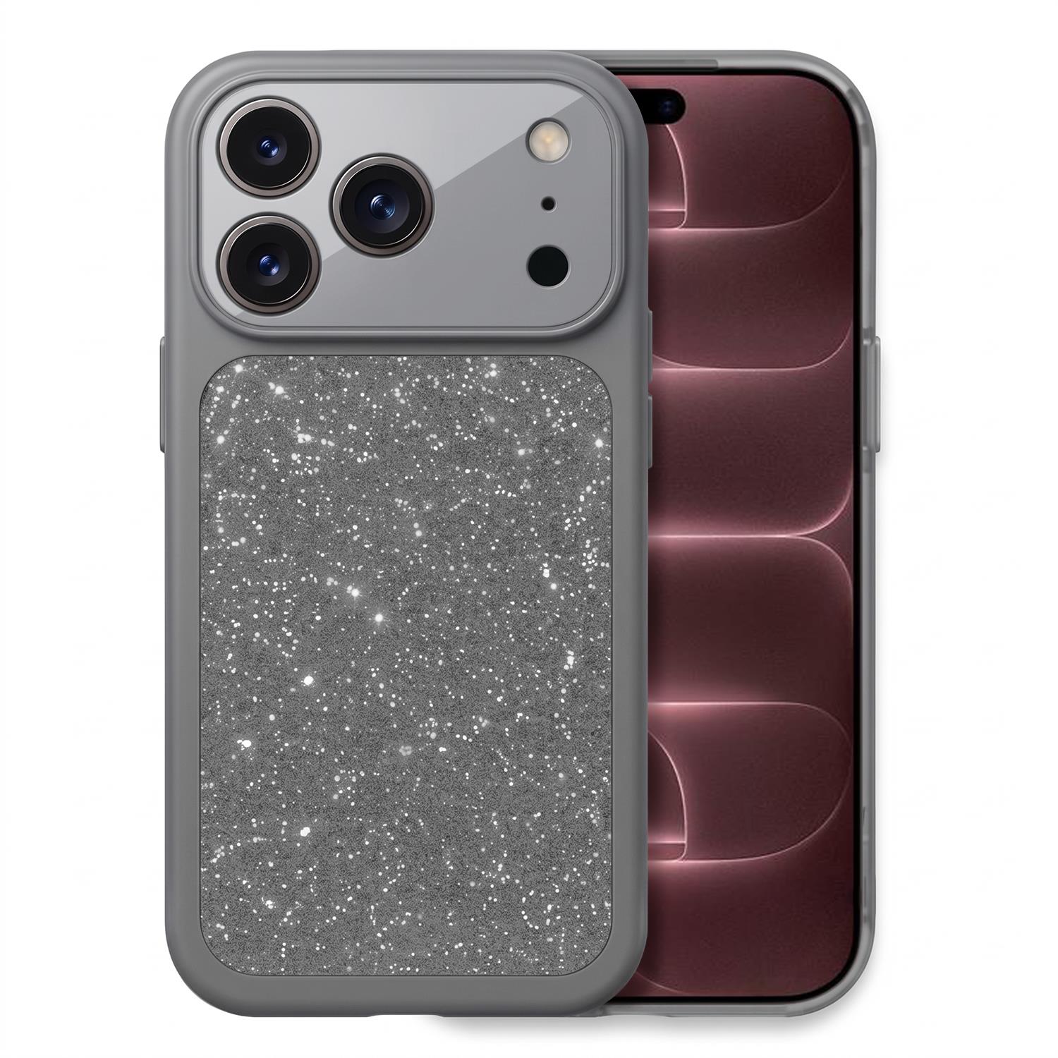 Microsonic Apple iPhone 18 Pro Max Kılıf Ruby Sparkle Gri
