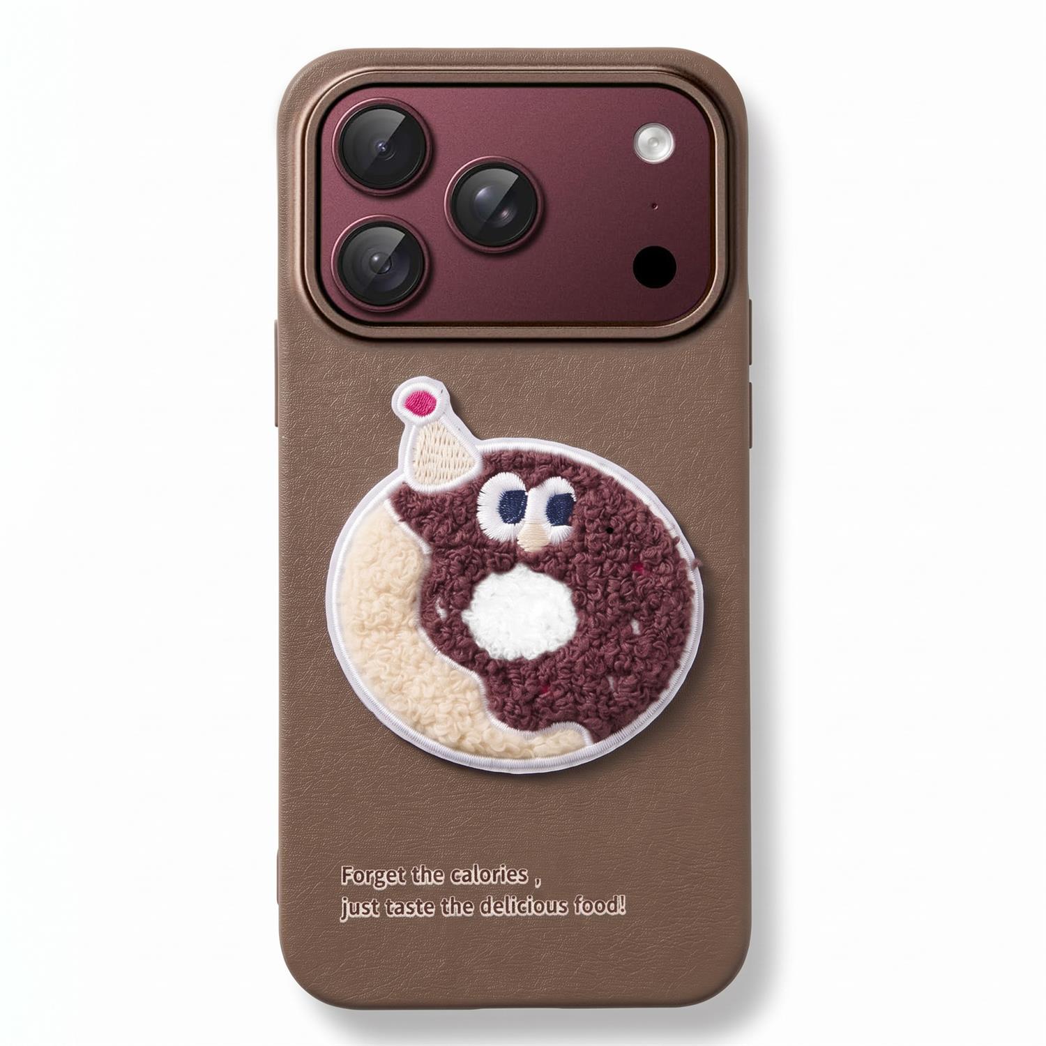 Microsonic Apple iPhone 18 Pro Kılıf Stitched Puppy Plush Doughnut