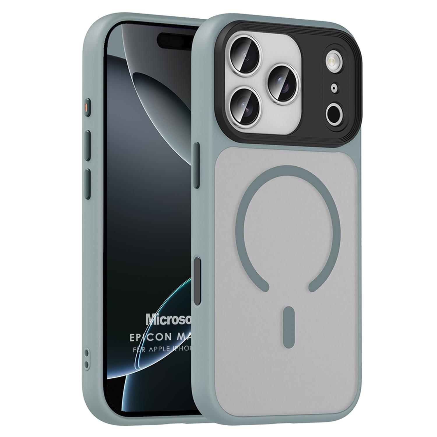 Microsonic Apple iPhone 17 Pro Kılıf Epicon MagSafe Gri