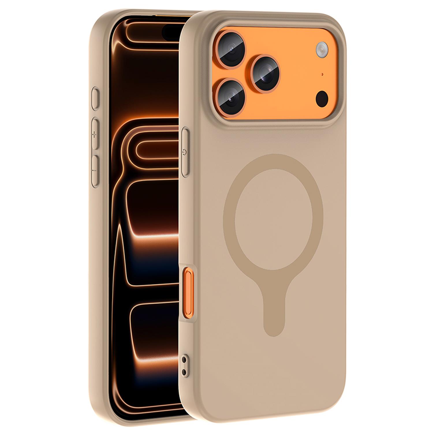 Microsonic Apple iPhone 17 Pro Kılıf Pastello MagSafe Bej