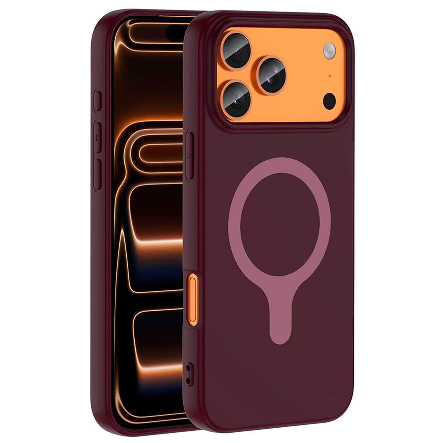 Microsonic Apple iPhone 17 Pro Kılıf Pastello MagSafe Mürdüm