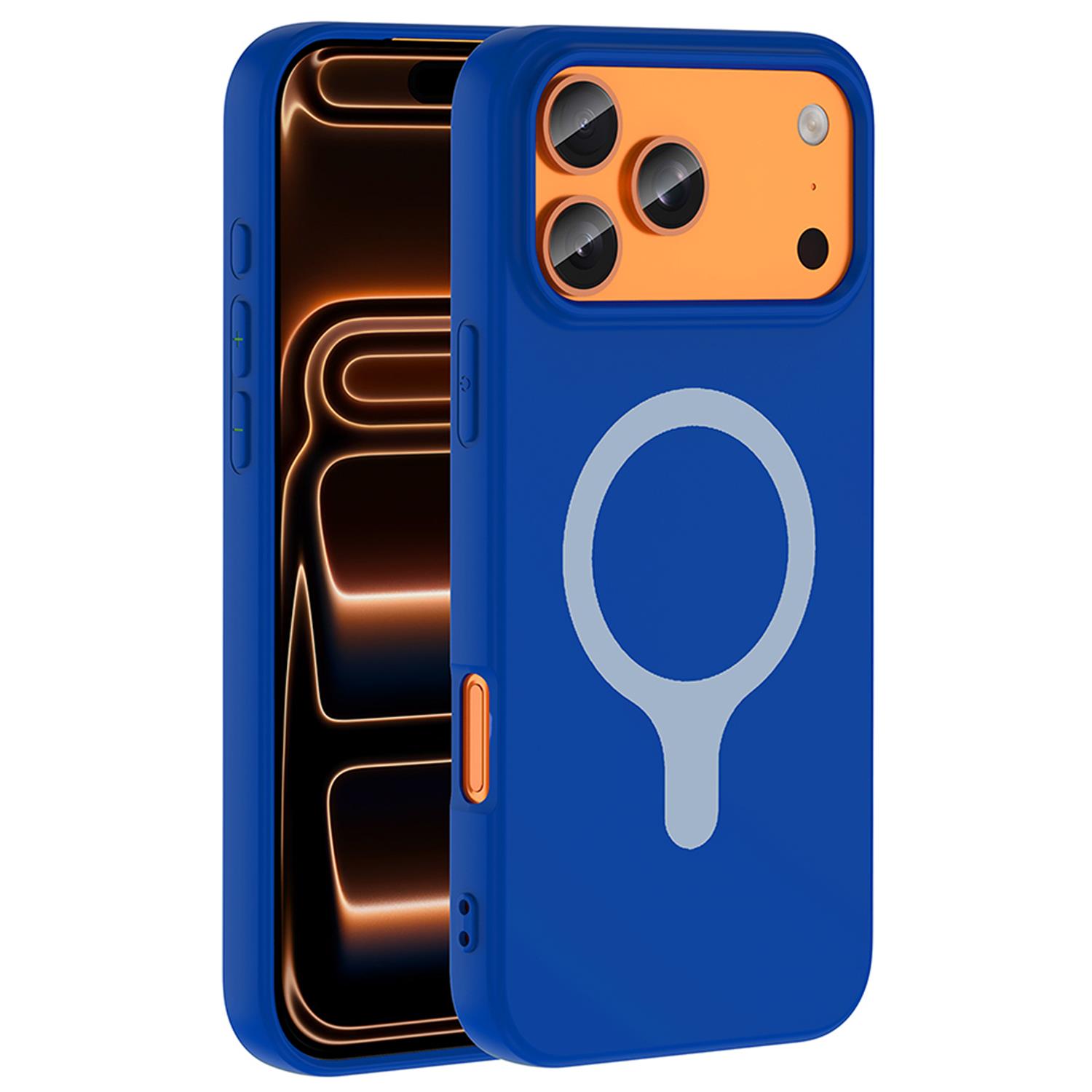 Microsonic Apple iPhone 17 Pro Kılıf Pastello MagSafe Saks Mavi