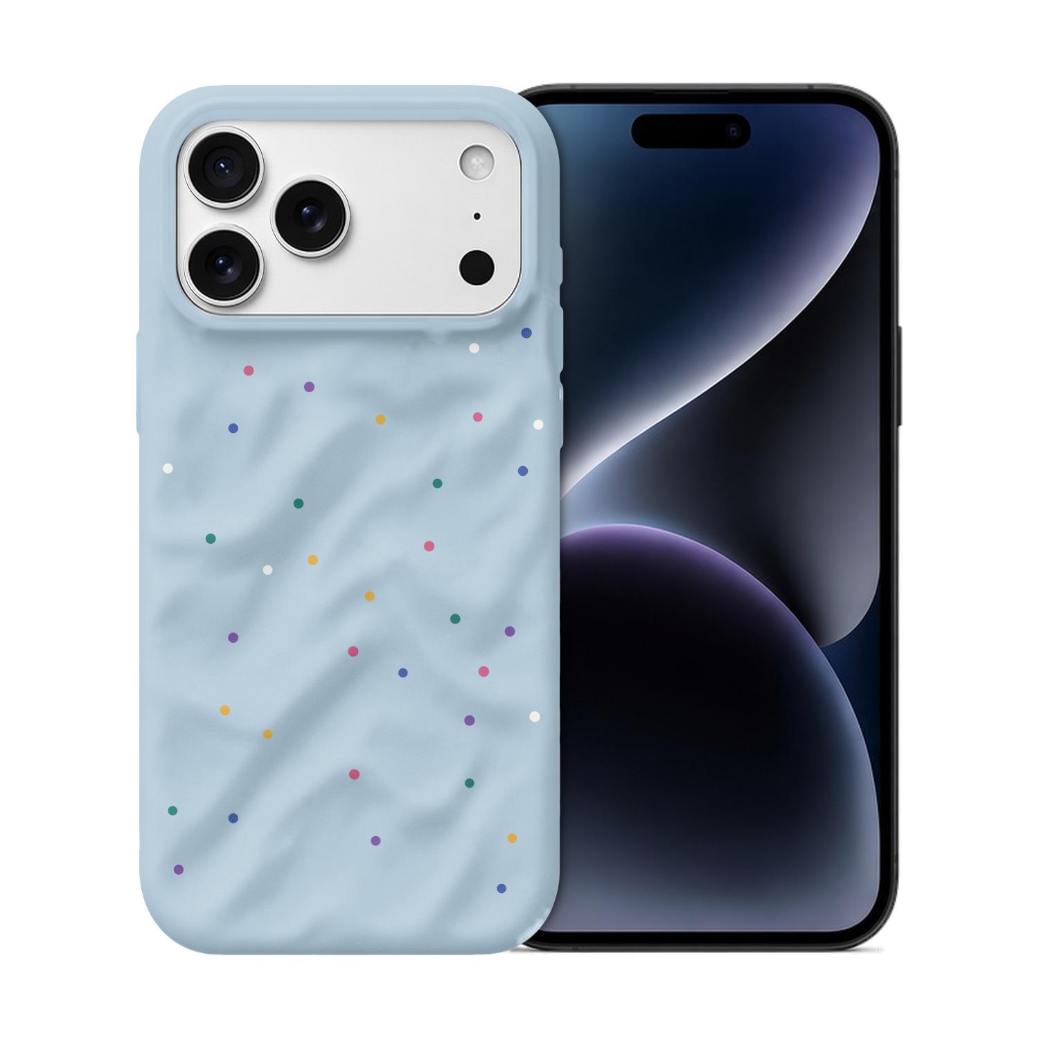 Microsonic Apple iPhone 18 Pro Max Kılıf Rippledots Mavi