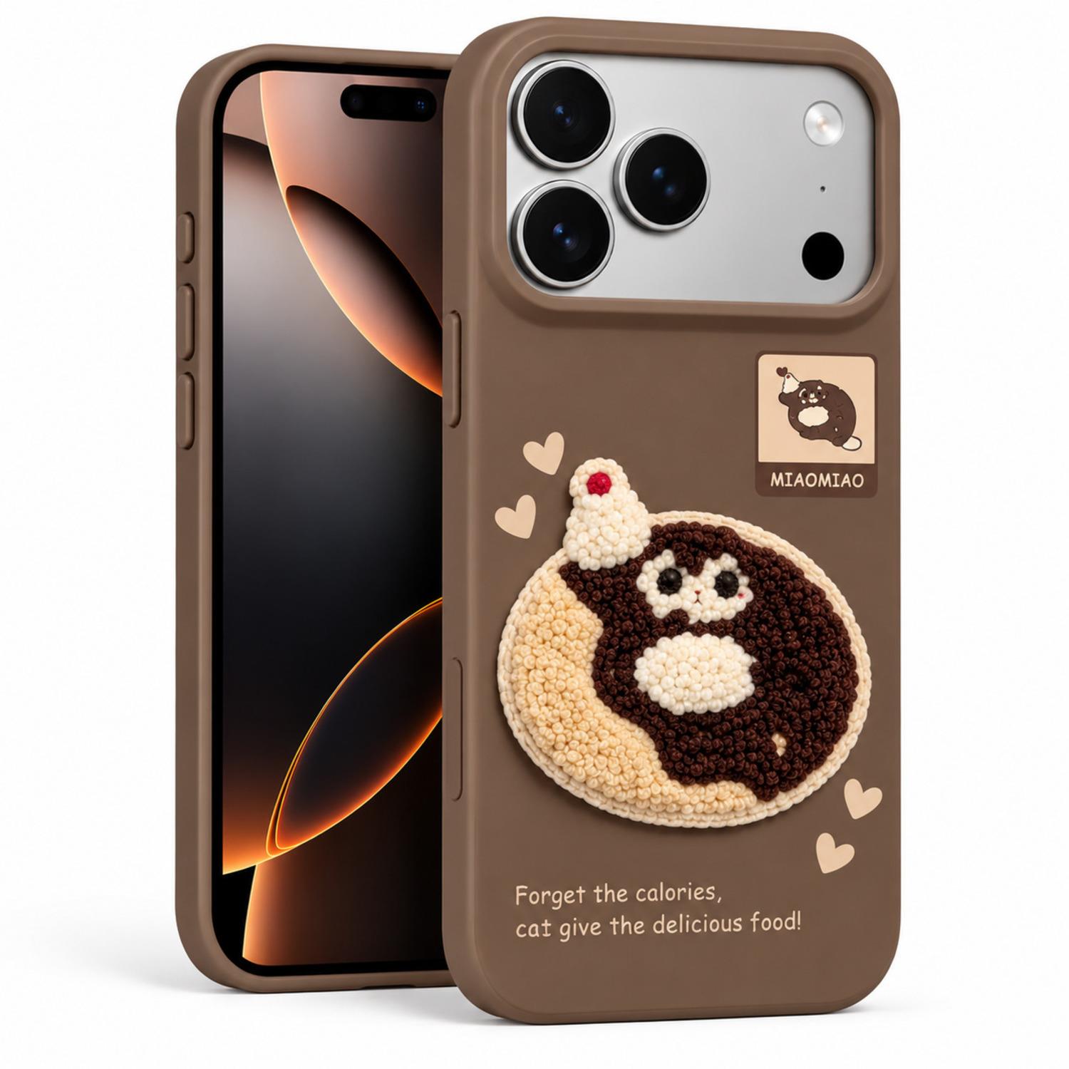 Microsonic Apple iPhone 18 Pro Max Kılıf Stitched Puppy Plush Doughnut