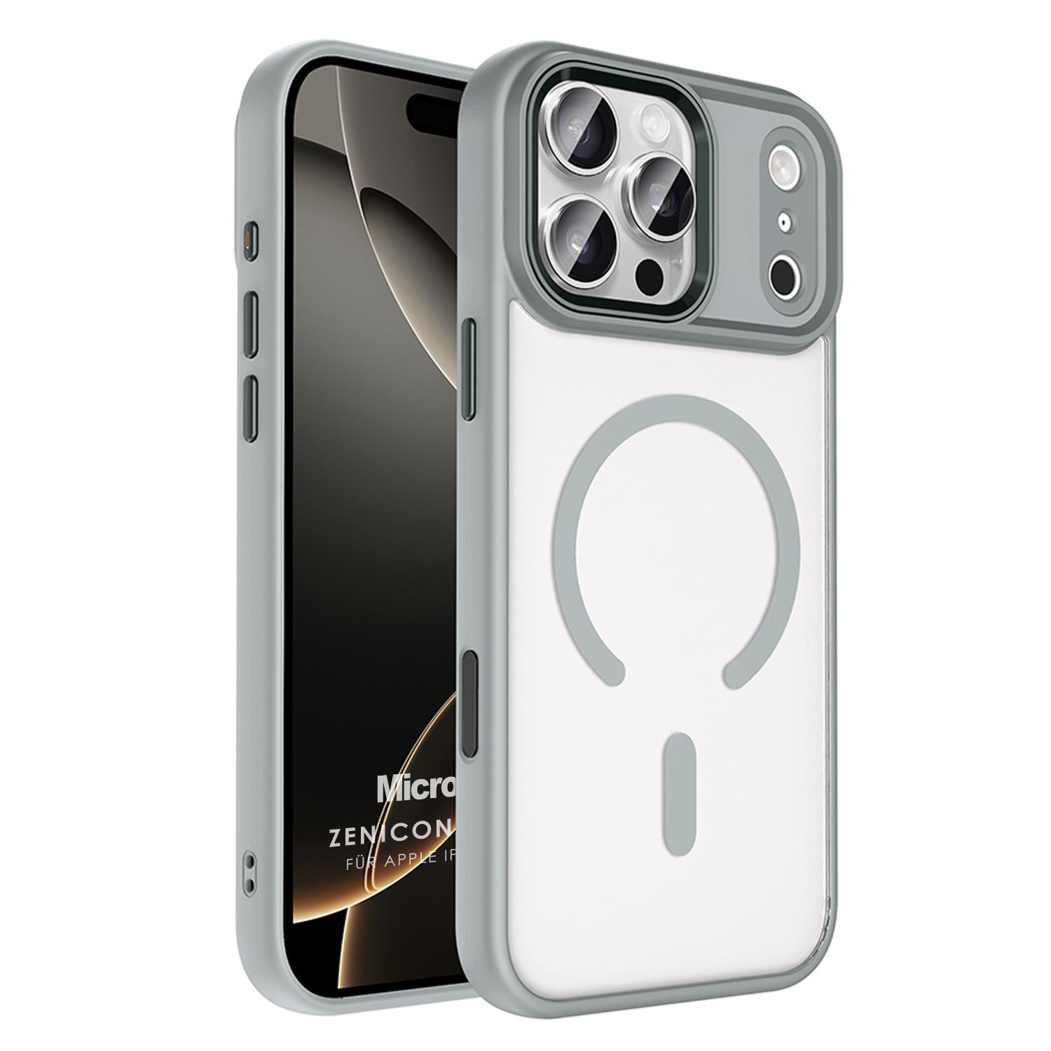 Microsonic Apple iPhone 17 Pro Kılıf Zenicon MagSafe Gri