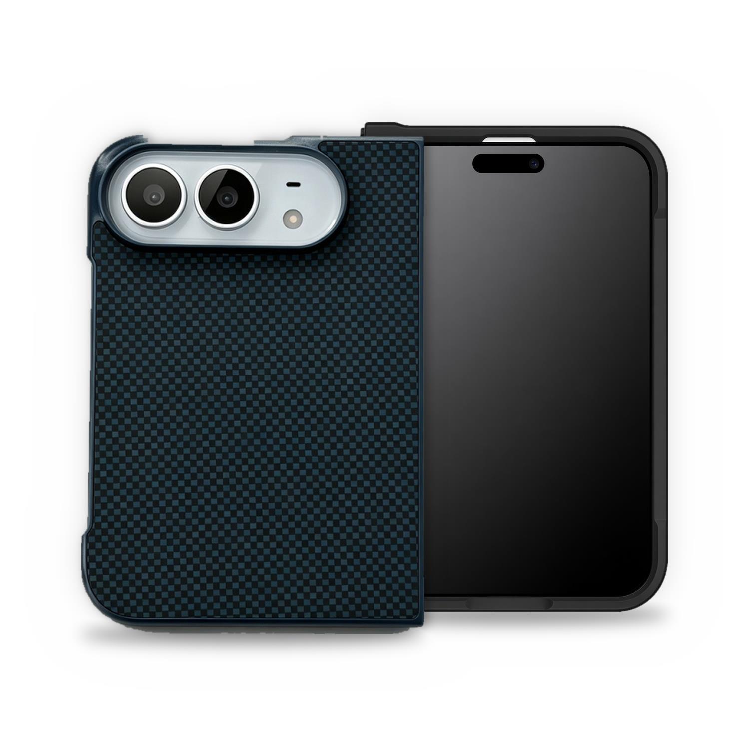 Microsonic Apple iPhone Duo Kılıf CarbonMag Luxe Lacivert