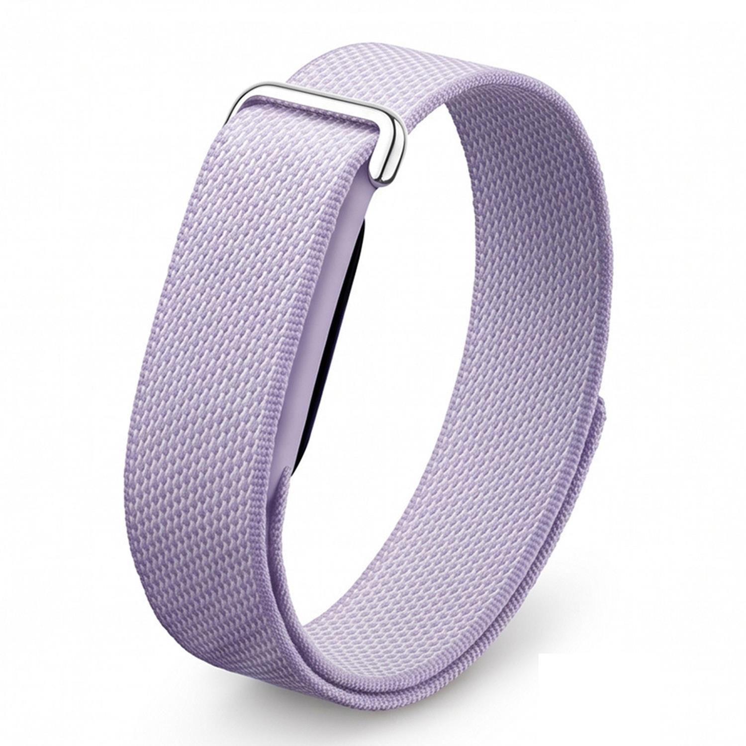 Microsonic Google Fitbit Air Kordon Hasırlı Kordon Woven Sport Loop Lila