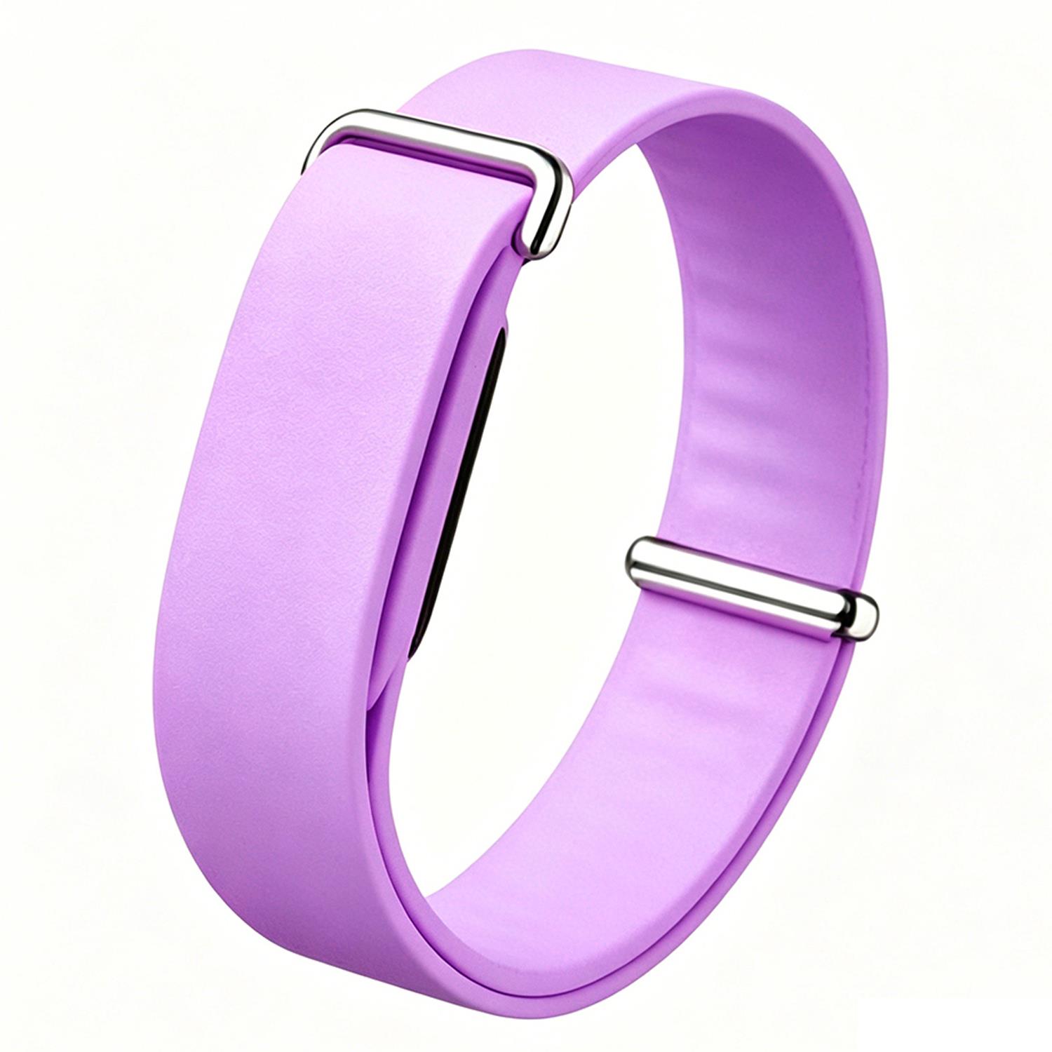Microsonic Google Fitbit Air Kordon Silicone Sport Band Lila
