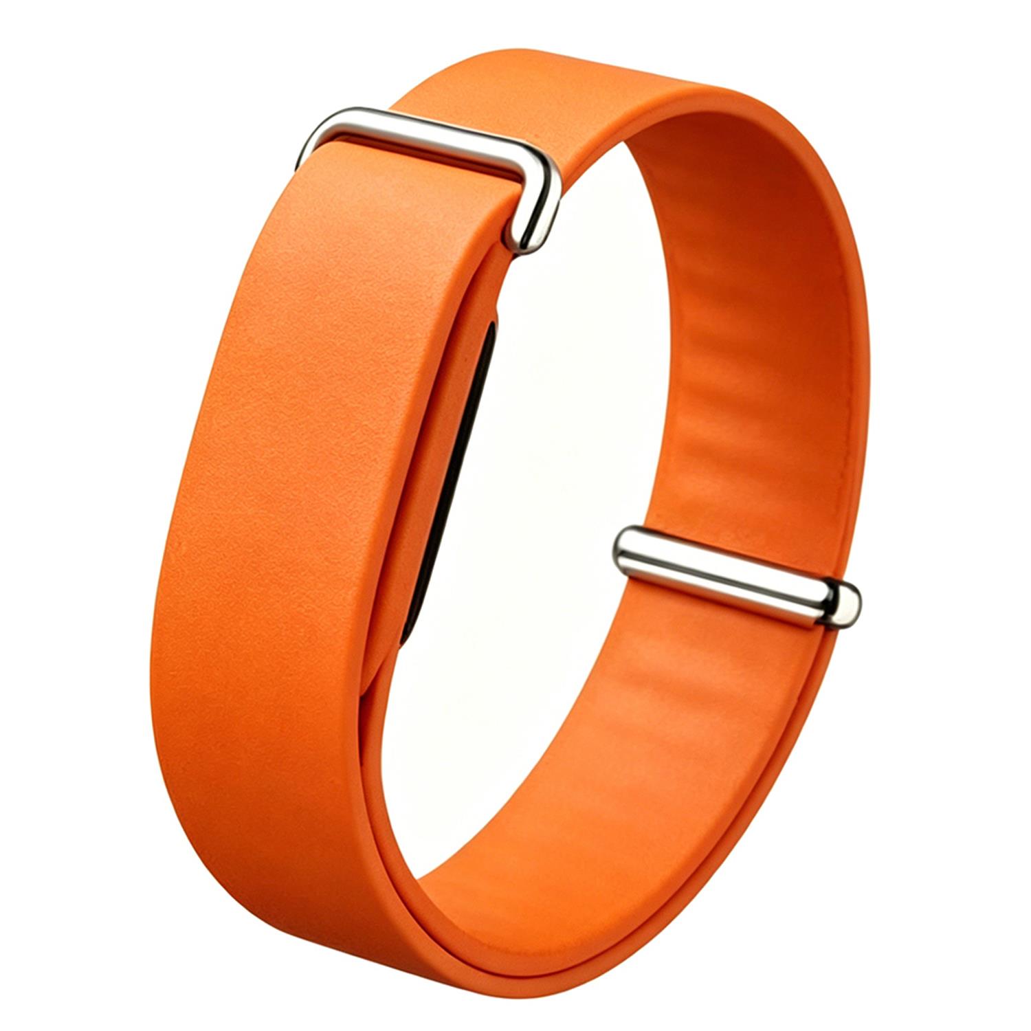 Microsonic Google Fitbit Air Kordon Silicone Sport Band Turuncu