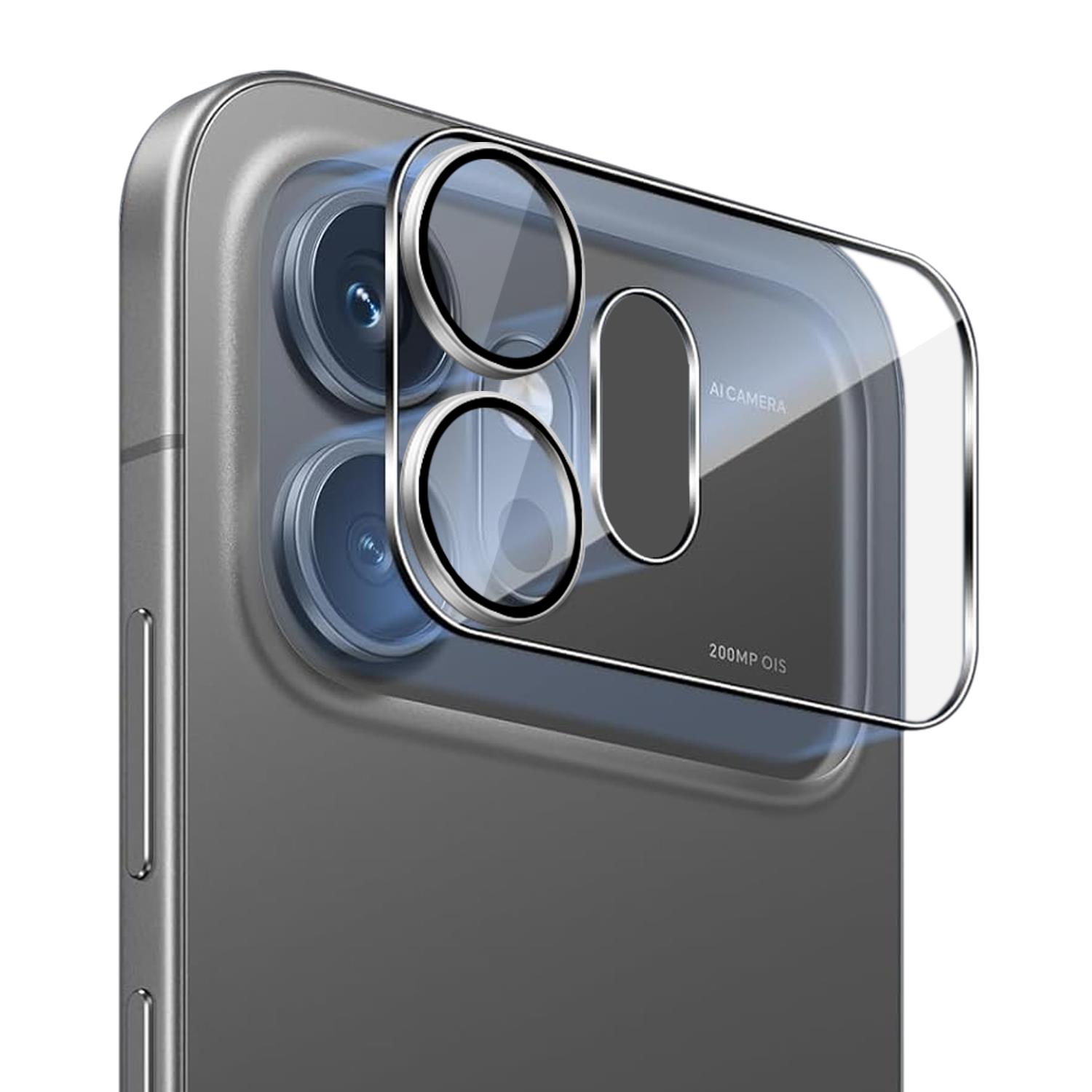 Microsonic Honor 600 5G Kamera Lens Koruma Camı Gümüş