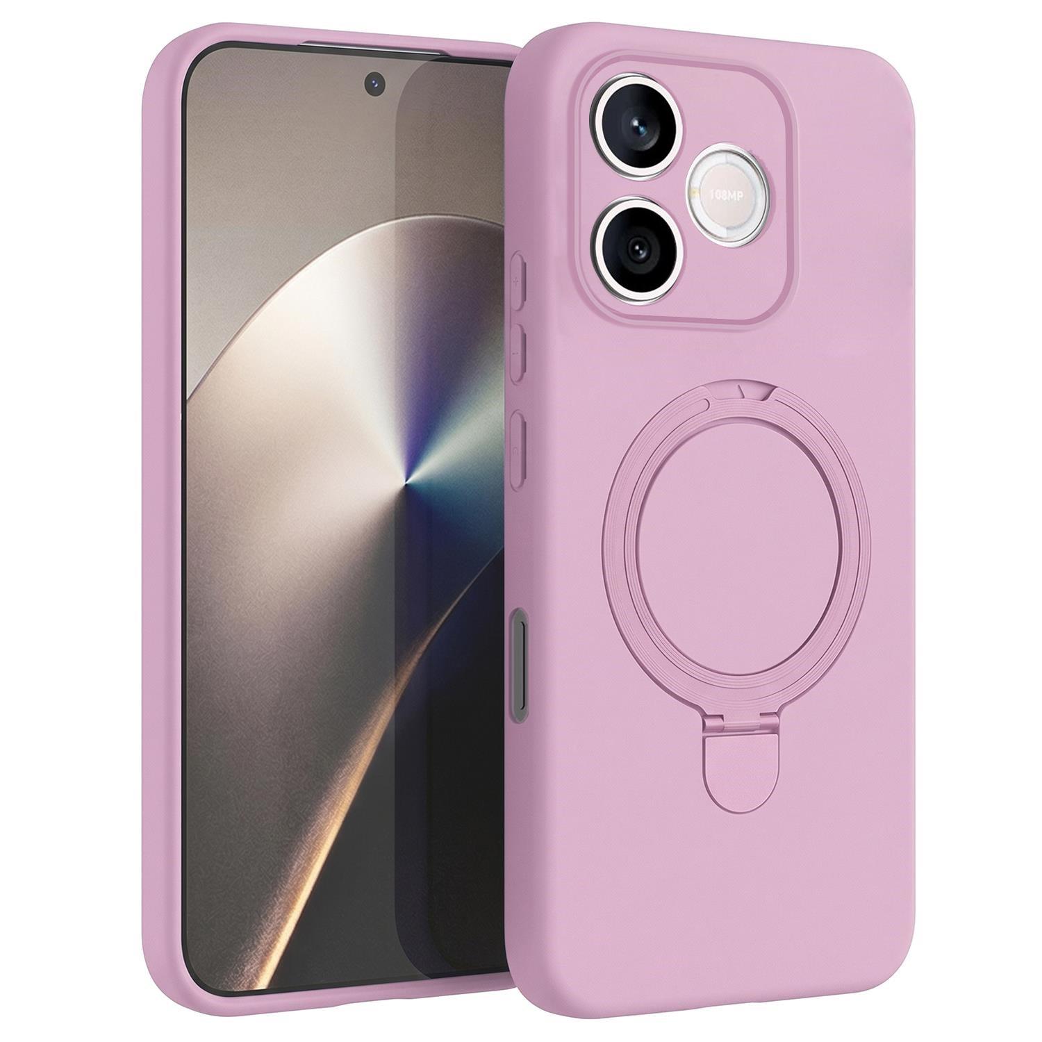 Microsonic Honor 600 Lite 5G Kılıf Aura Stant MagSafe Pembe