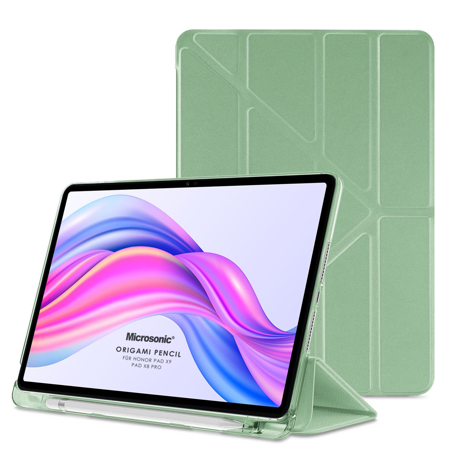 Microsonic Honor Pad X8A Kılıf Origami Pencil Açık Yeşil