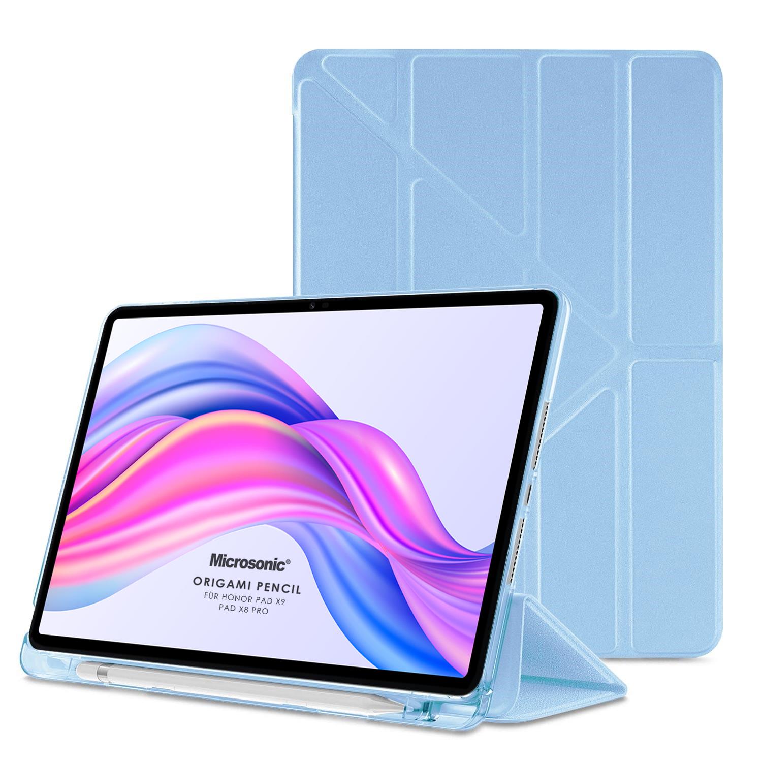 Microsonic Honor Pad X8A Kılıf Origami Pencil Mavi