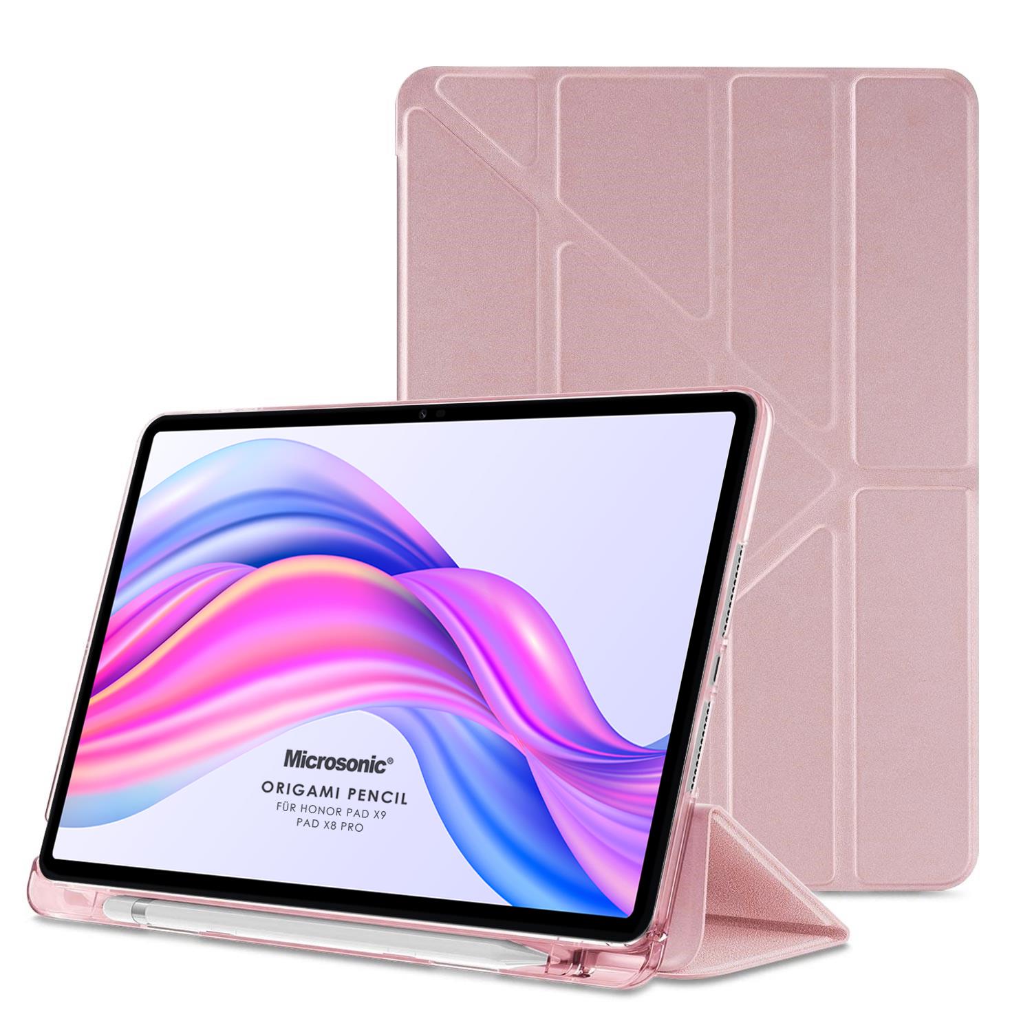 Microsonic Honor Pad X8A Kılıf Origami Pencil Rose Gold