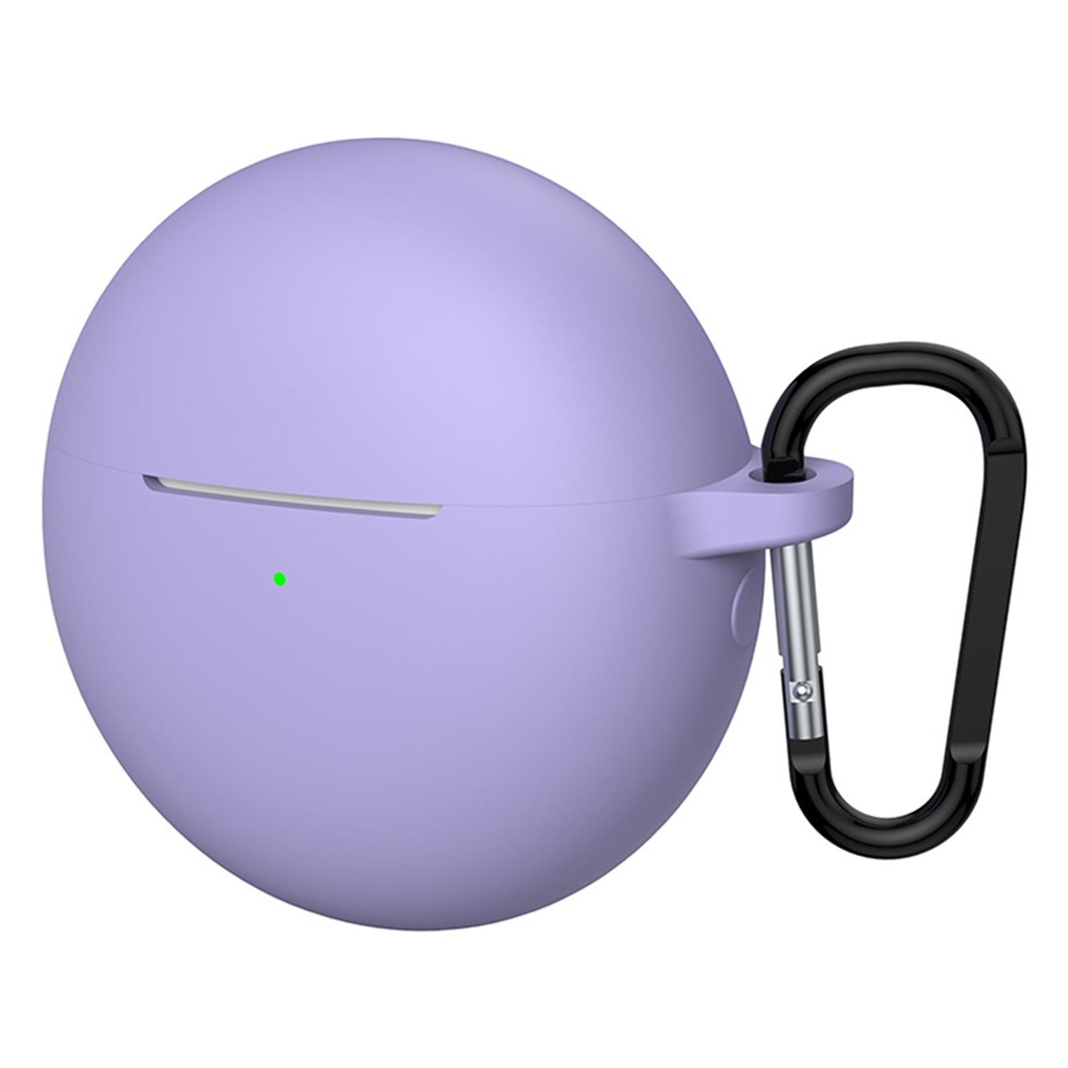 Microsonic Huawei FreeBuds 7i Mat Silikon Kılıf Lila