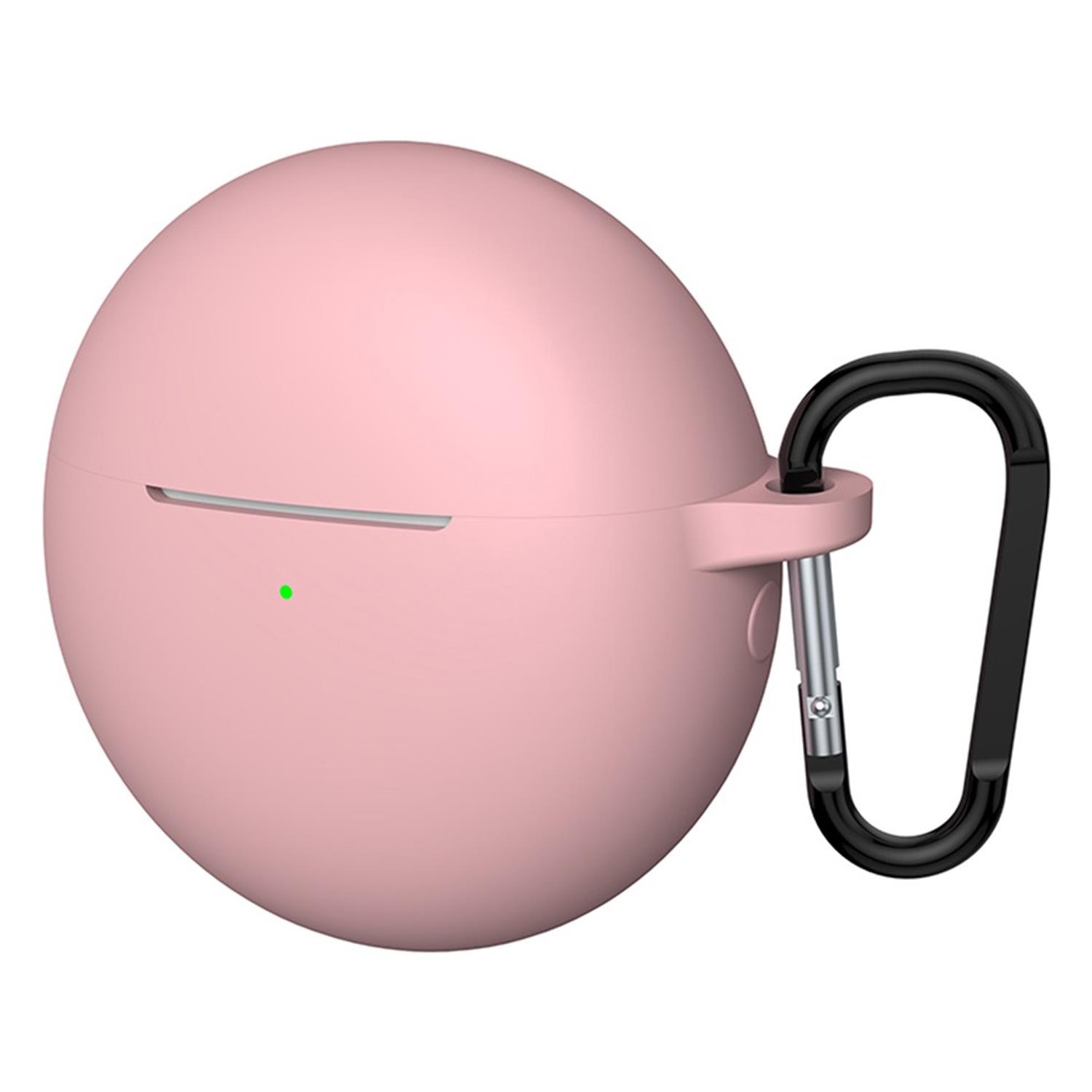 Microsonic Huawei FreeBuds 7i Mat Silikon Kılıf Pembe