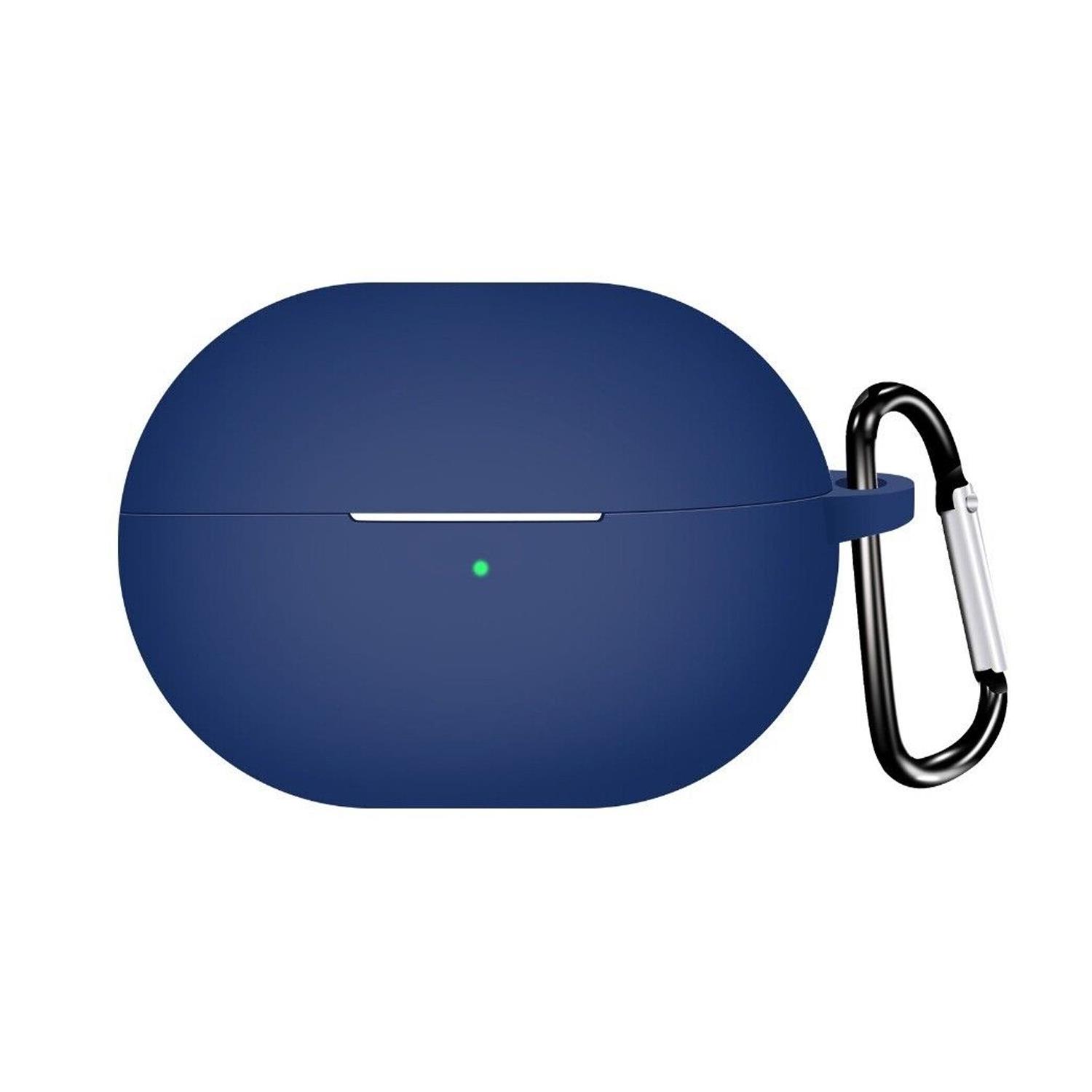 Microsonic Huawei FreeBuds Pro 4 Kılıf Askılı Mat Silikon Lacivert