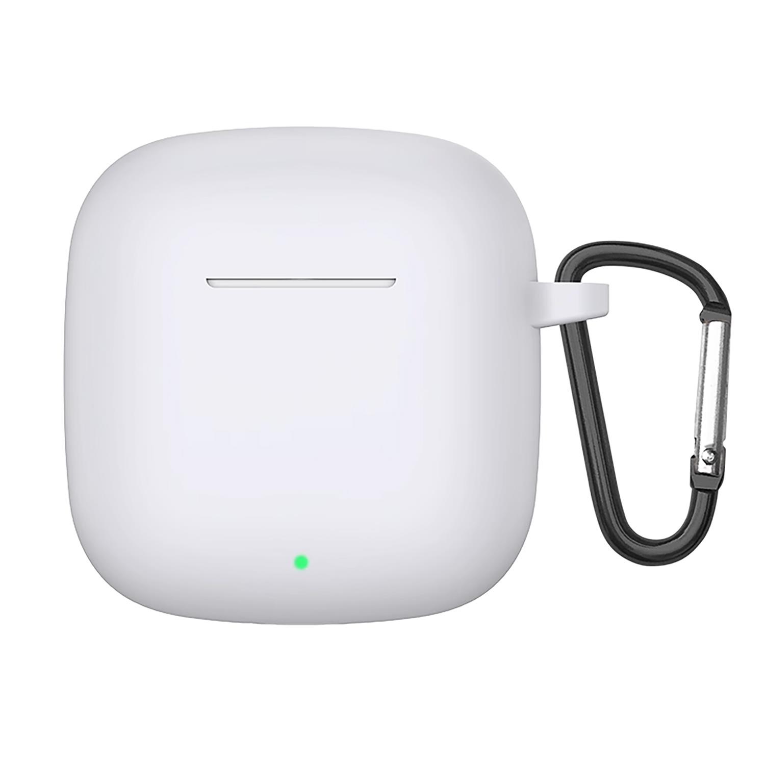 Microsonic Xiaomi Redmi Buds 3 Kılıf Askılı Mat Silikon Beyaz