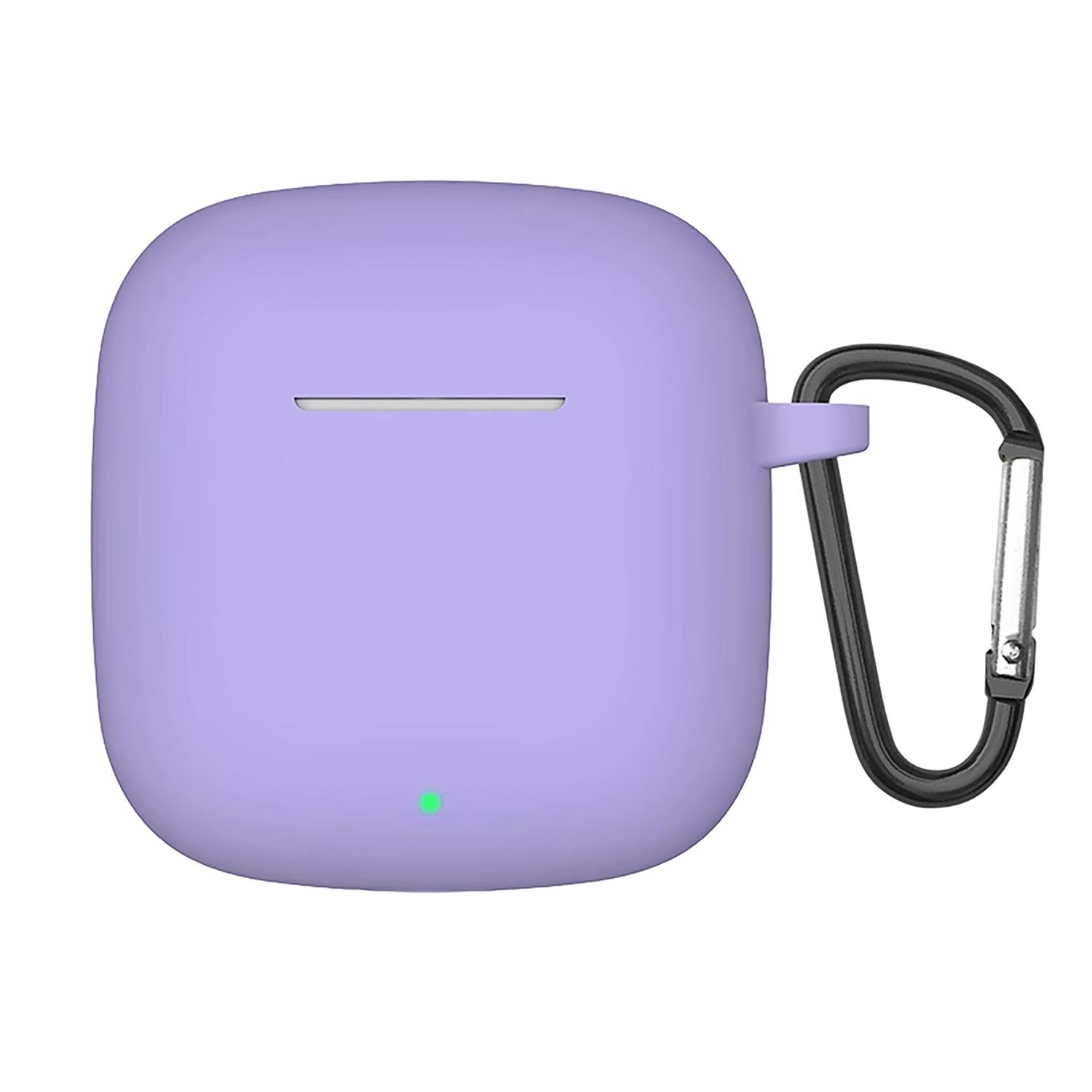 Microsonic Xiaomi Redmi Buds 3 Kılıf Askılı Mat Silikon Lila