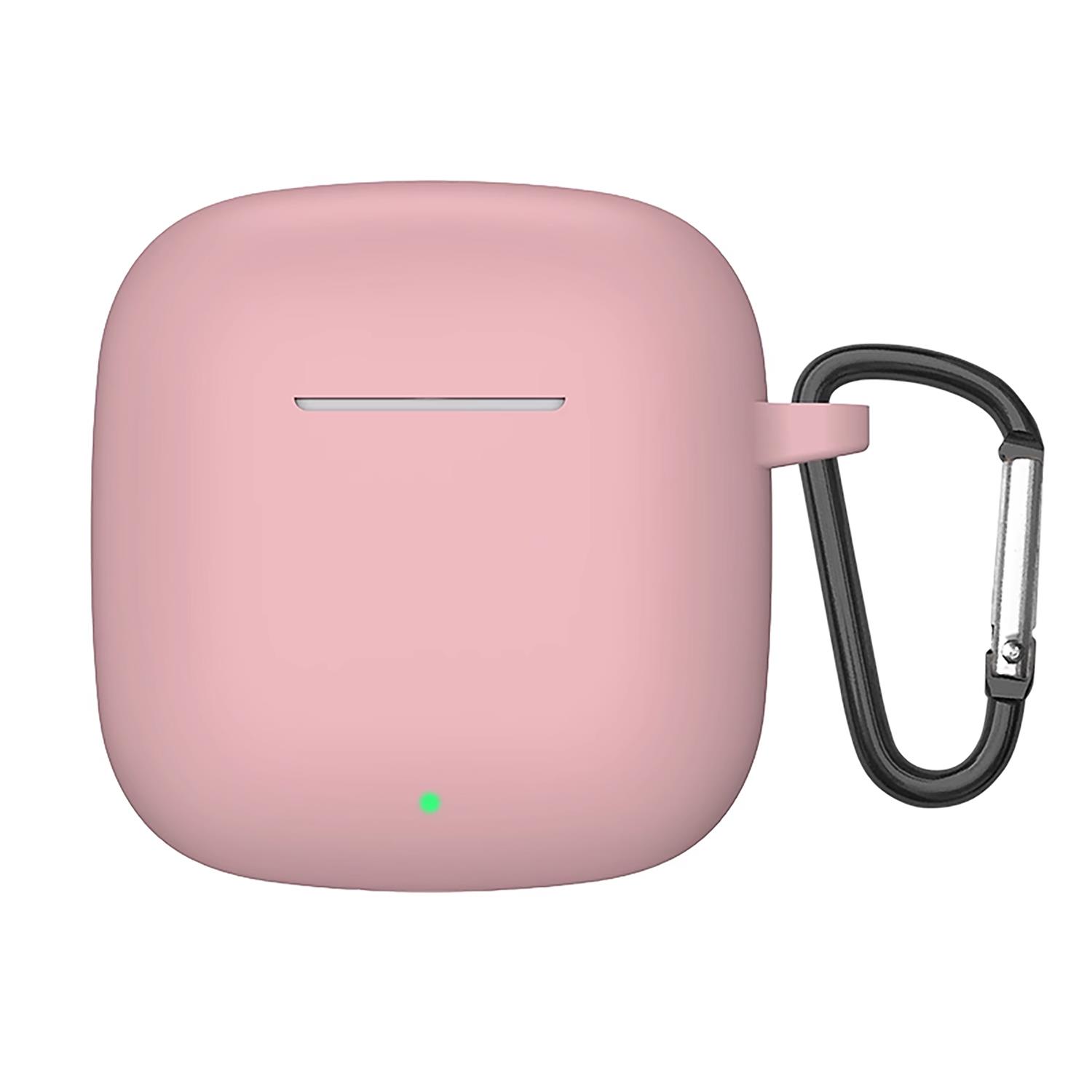 Microsonic Xiaomi Redmi Buds 3 Kılıf Askılı Mat Silikon Pembe