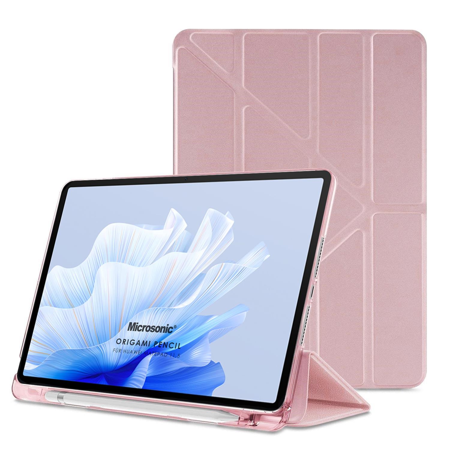 Microsonic Huawei MatePad 11 5 Kılıf Origami Pencil Rose Gold