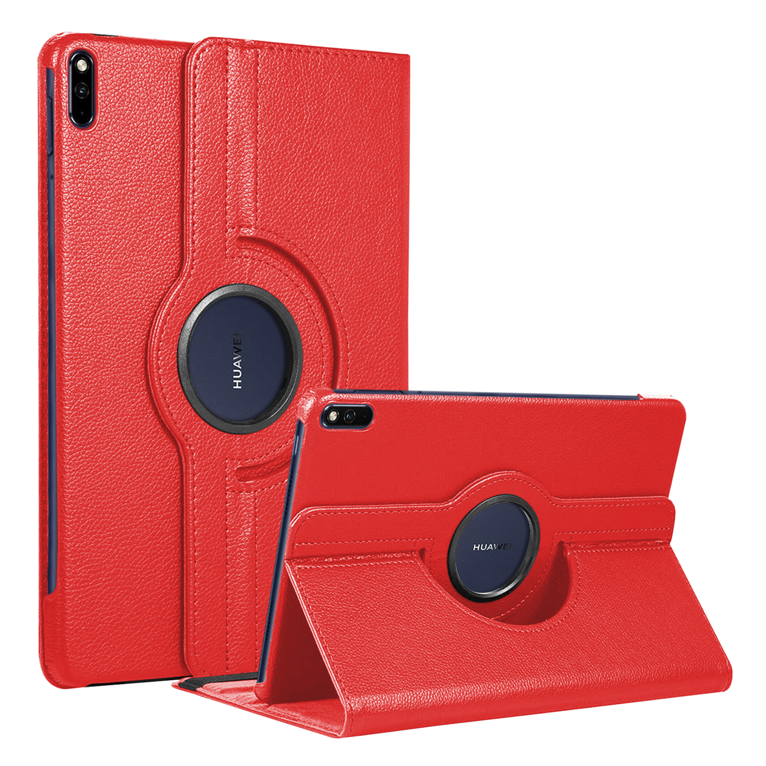 Microsonic Huawei MatePad 11 Kılıf 360 Rotating Stand Deri Kırmızı