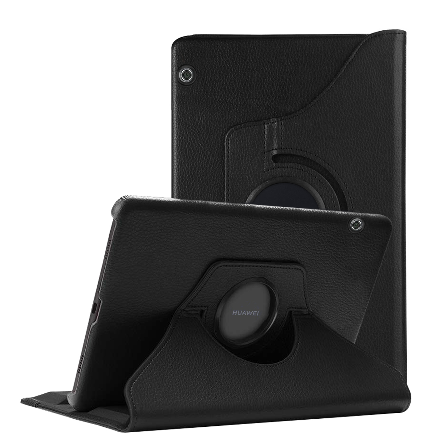 Microsonic Huawei MediaPad T3 10 Kılıf 360 Rotating Stand Deri Siyah