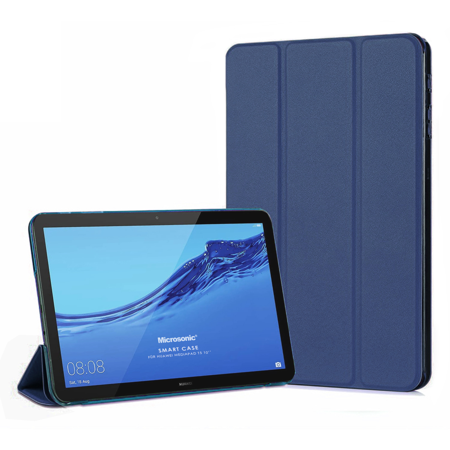 Microsonic Huawei MediaPad T5 10 Smart Case ve Arka Kılıf Lacivert