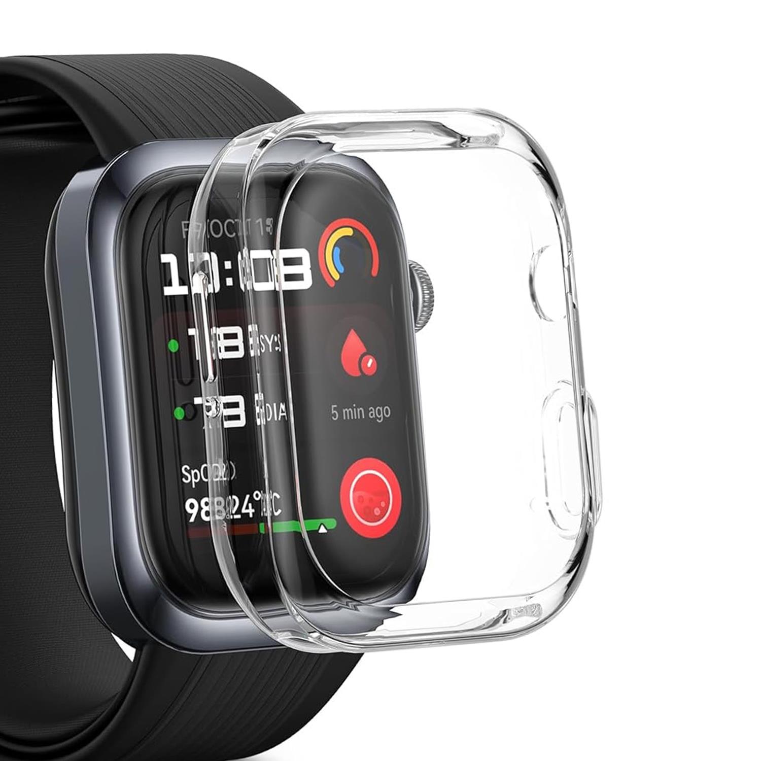 Microsonic Huawei Watch D2 Kılıf 360 Full Round Soft Silicone Şeffaf
