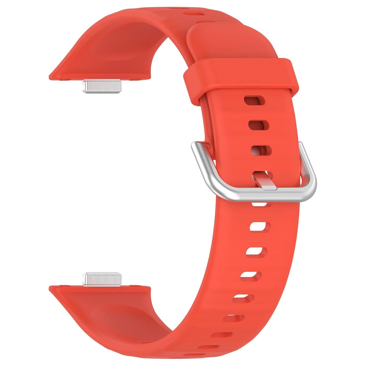 Microsonic Huawei Watch Fit 3 Kordon Silicone Sport Band Turuncu