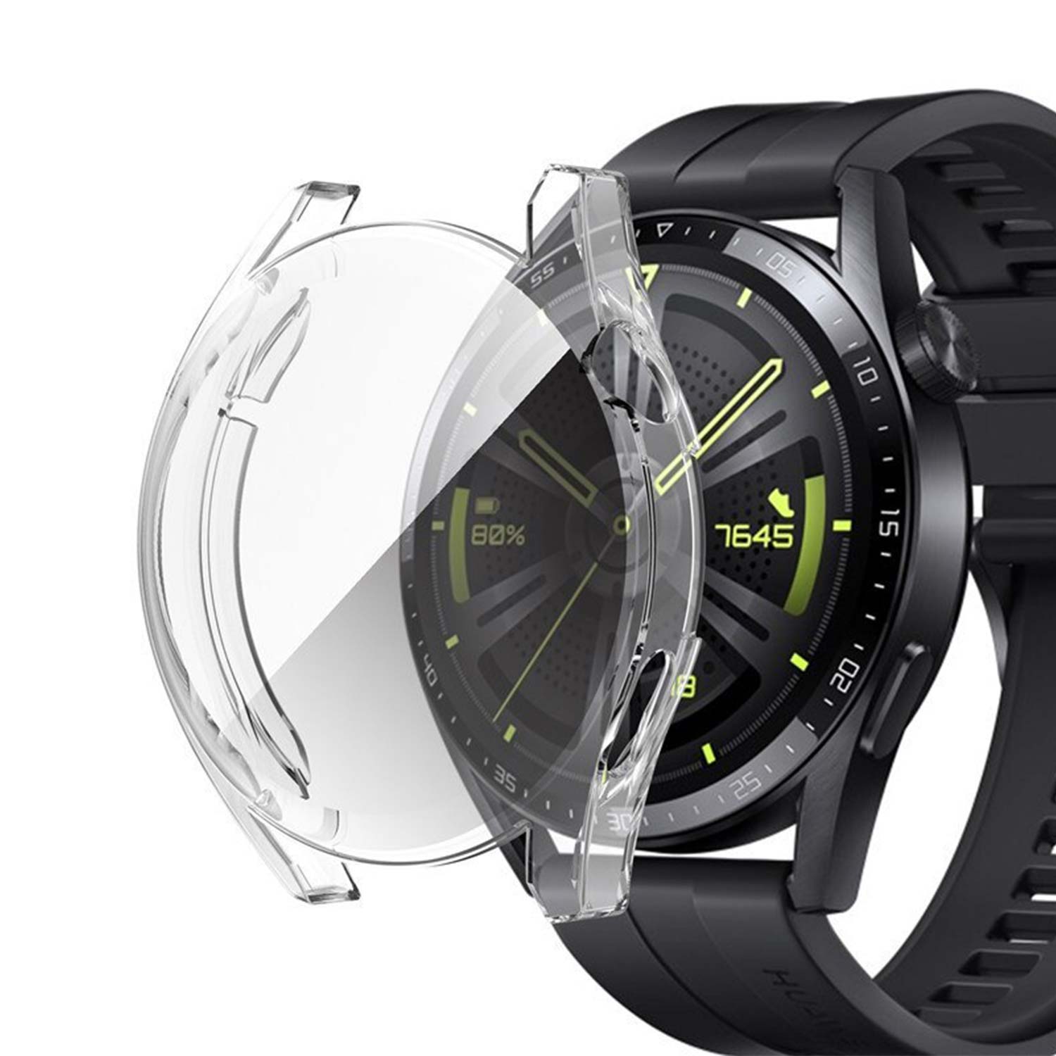 Microsonic Huawei Watch GT3 46mm Kılıf 360 Full Round Soft Silicone Şeffaf