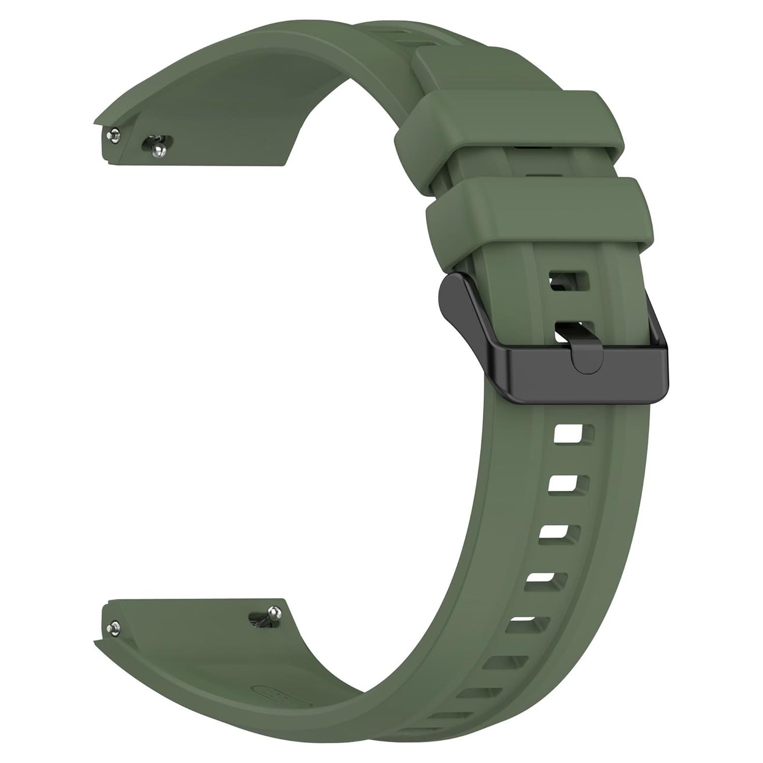 Microsonic Huawei Watch GT5 Pro 42mm Kordon Silicone SwiftBands Haki