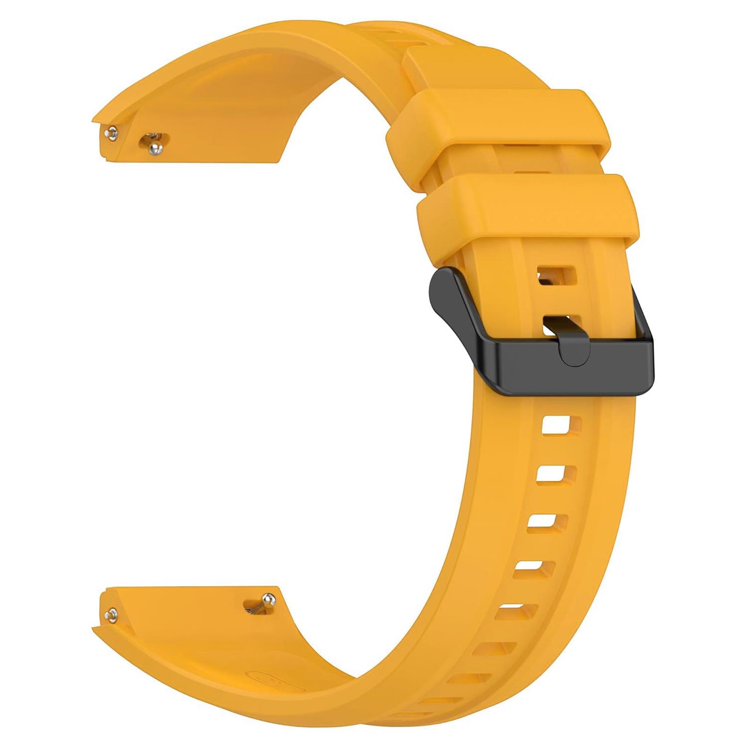 Microsonic Huawei Watch GT5 Pro 42mm Kordon Silicone SwiftBands Sarı