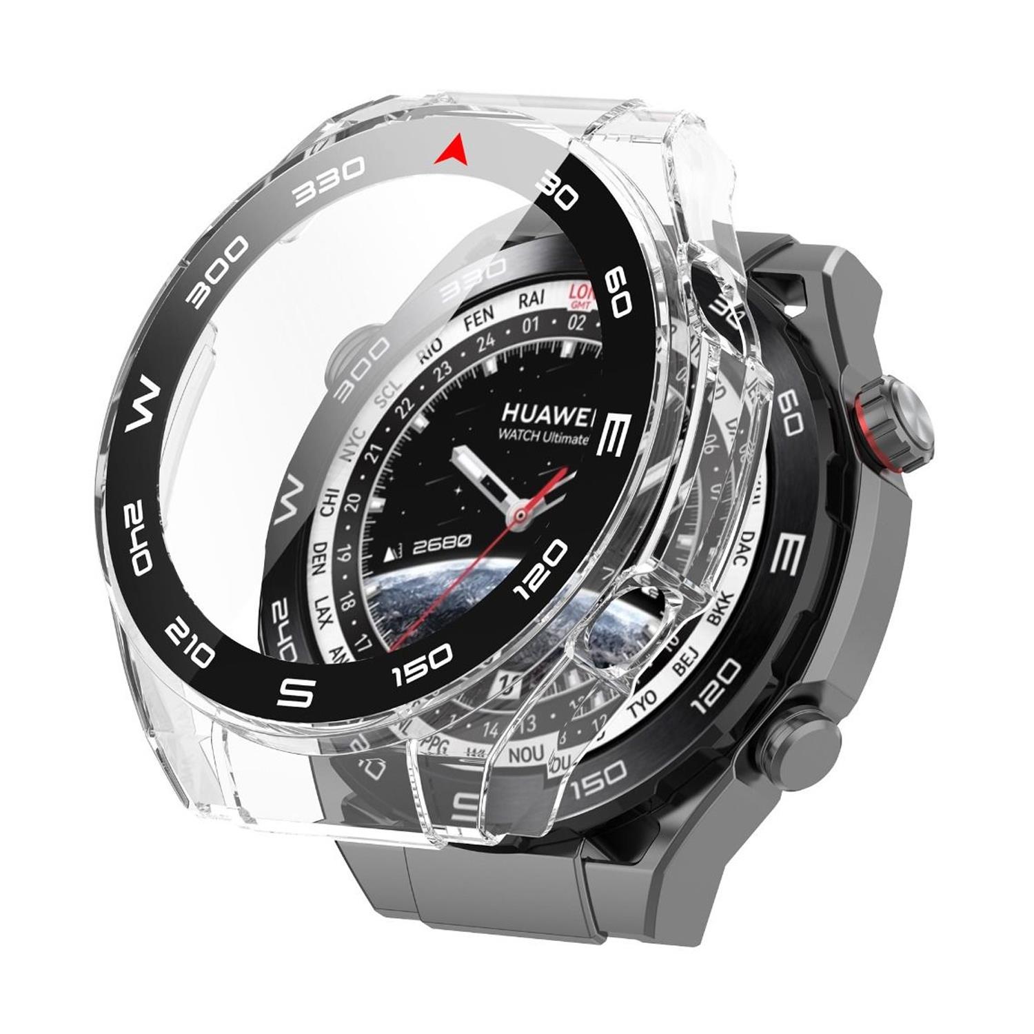 Microsonic Huawei Watch Ultimate Kılıf Clear Premium Slim WatchBand Şeffaf