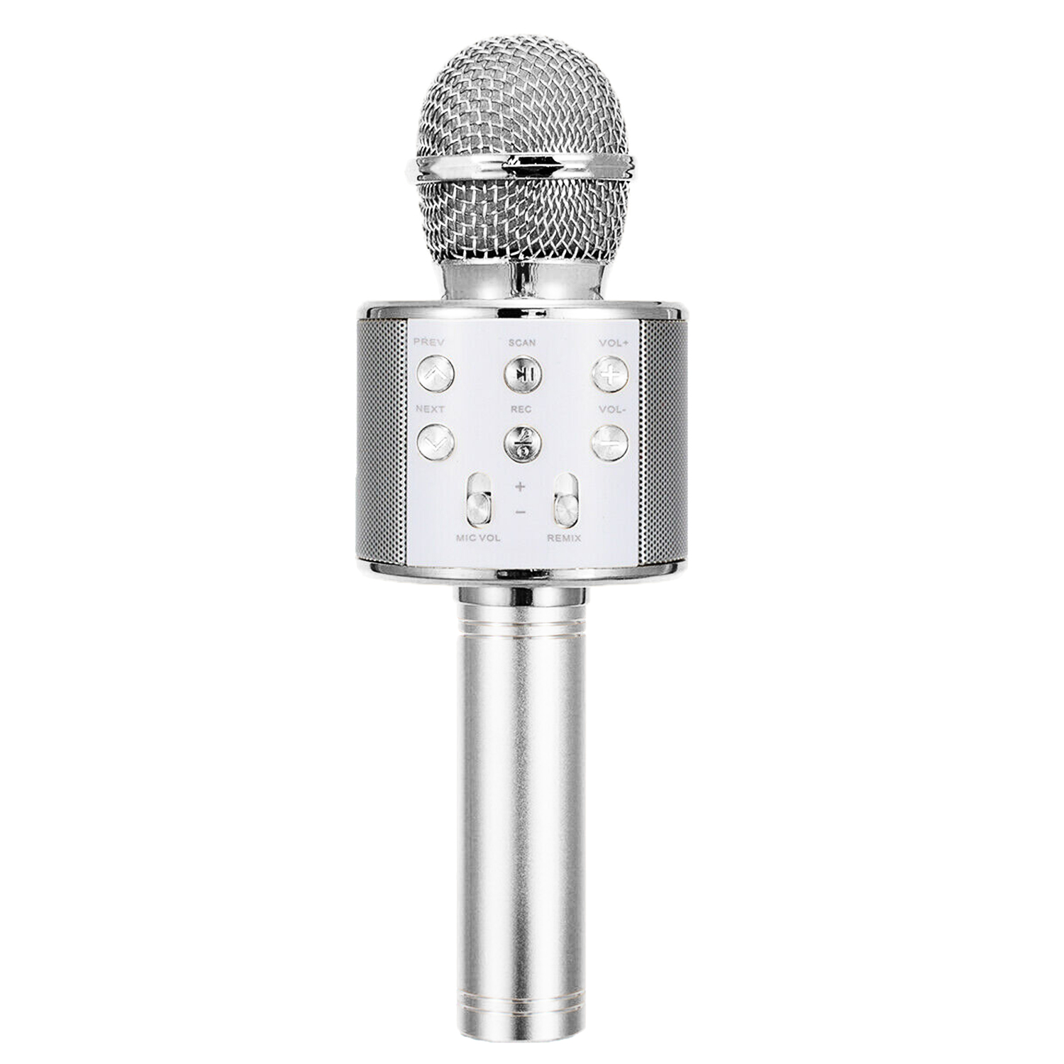 Microsonic Karaoke Bluetooth Mikrofon Gümüş