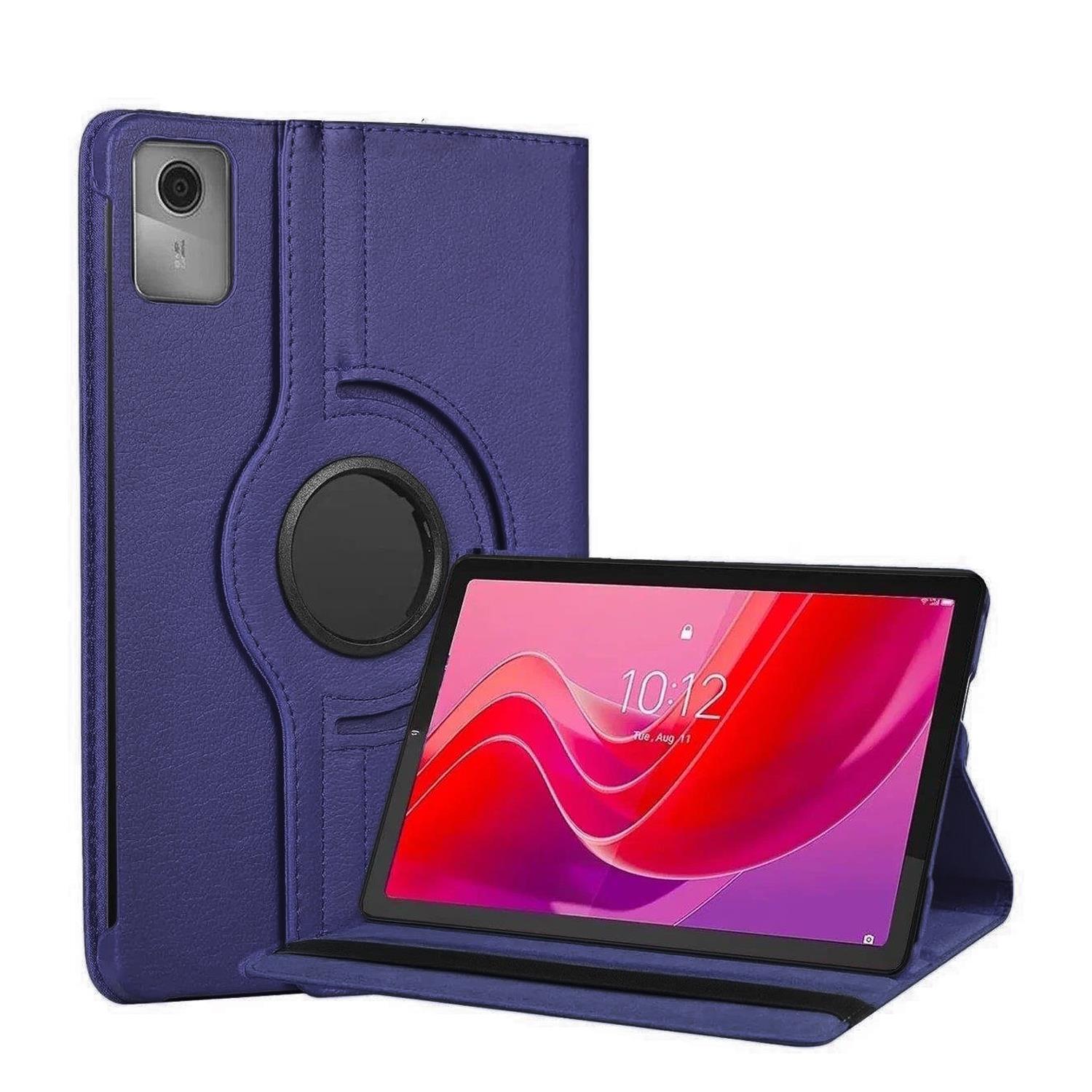 Microsonic Lenovo Tab M11 Kılıf 360 Rotating Stand Deri Lacivert