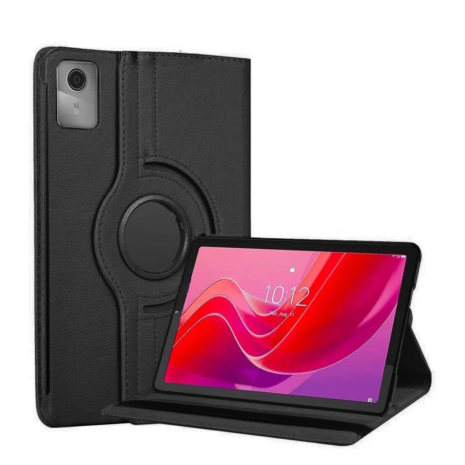 Microsonic Lenovo Tab M11 Kılıf 360 Rotating Stand Deri Siyah