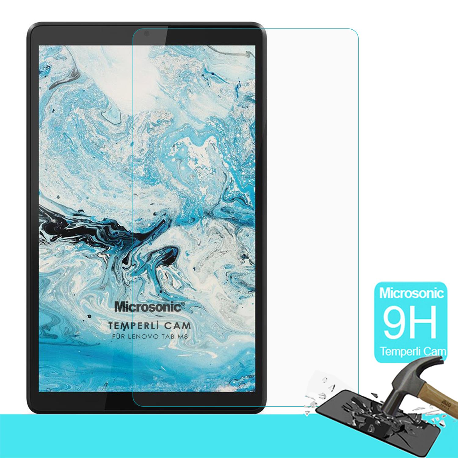 Microsonic Lenovo Tab M8 TB-8505F 8 ZA5G0100TR Tempered Glass Cam Ekran Koruyucu