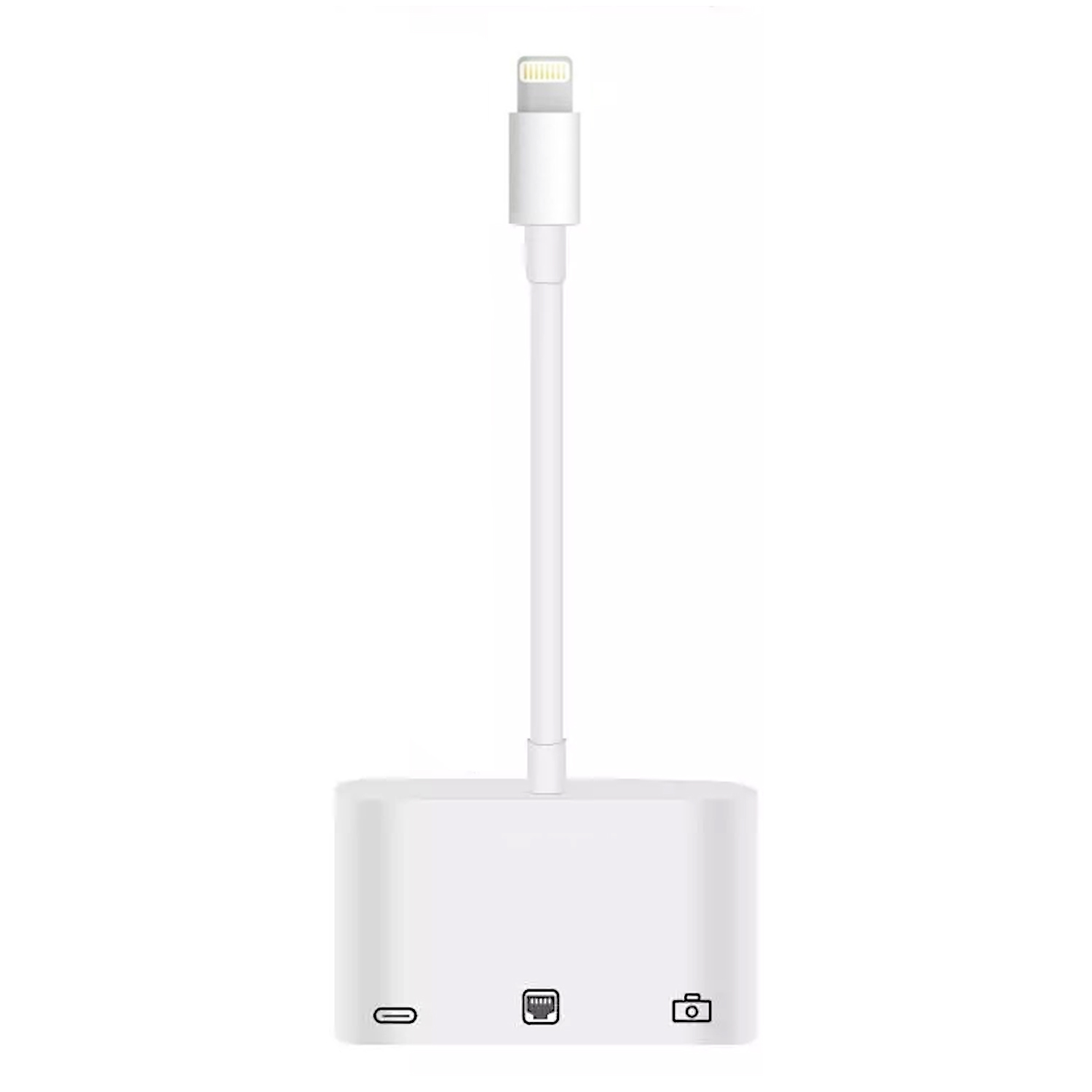 Microsonic Lightning to Ethernet USB Adapter Kablo iPhone iPad USB Ethernet Dönüştürücü Adaptör Beyaz