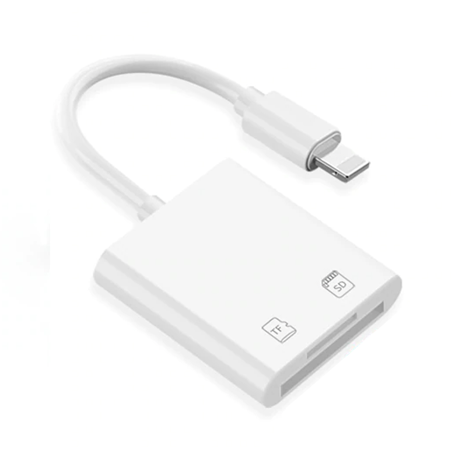 Microsonic Lightning to SD Card Camera Reader Kablo iPhone SD Mikro Sd Kart Okuyucu Kablo Adaptör Beyaz