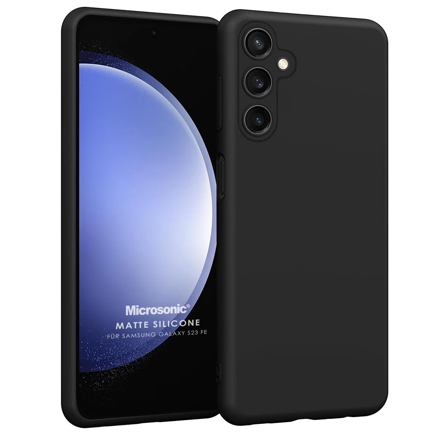Microsonic Matte Silicone Samsung Galaxy S23 FE Kılıf Siyah